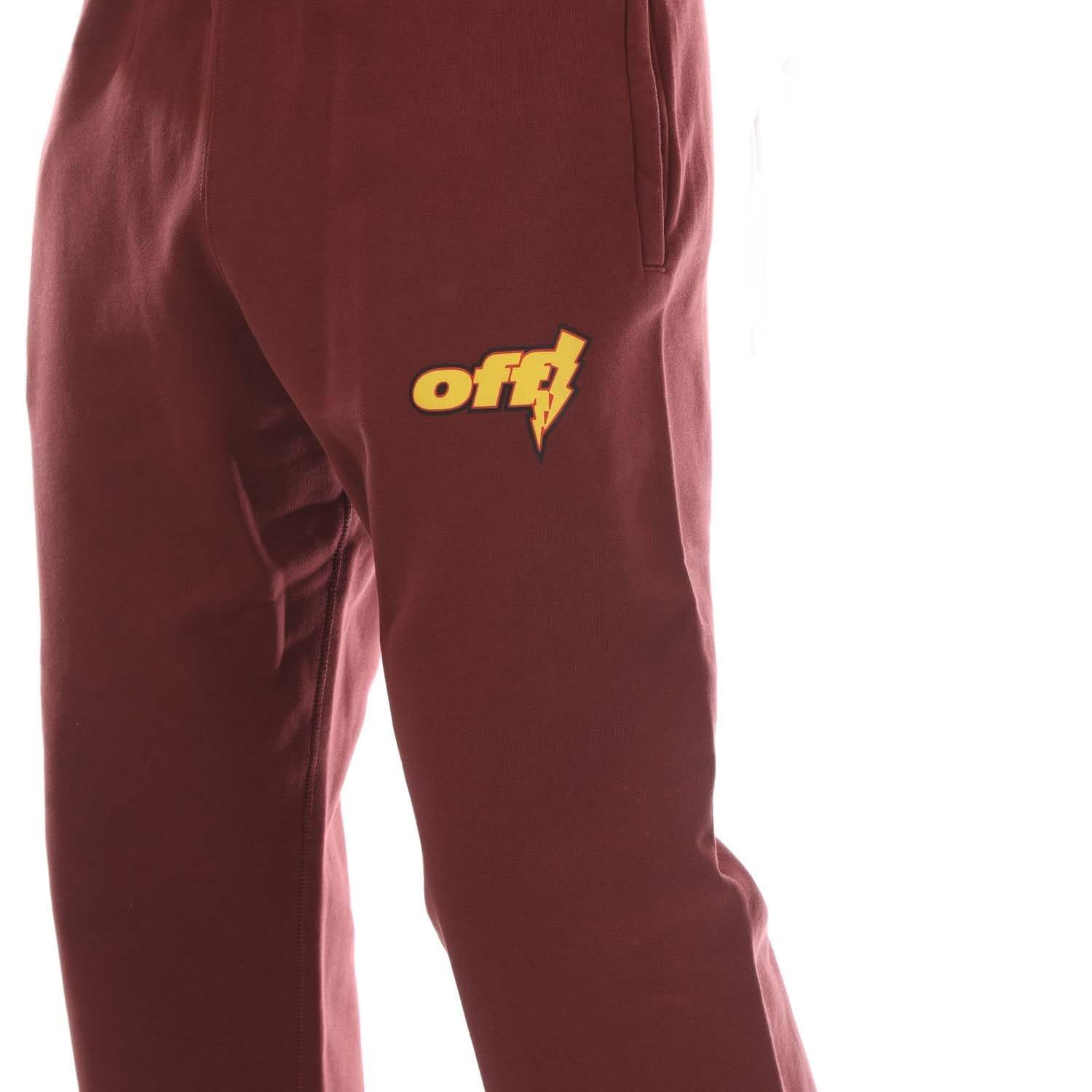 Red - Off White - Thunder Stable Slim Sweatpants - 3