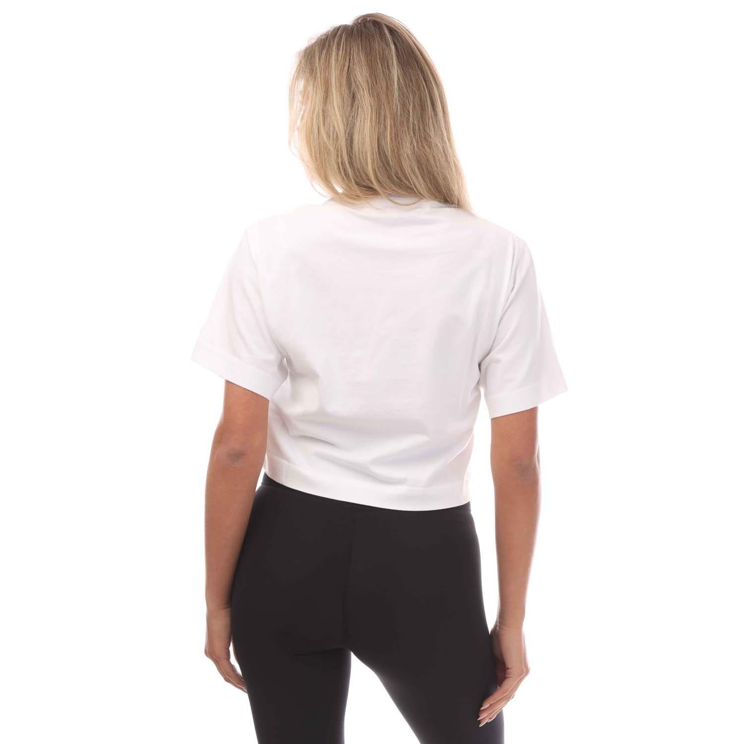 White Black - Off White - Bounce Helvetica Cropped T-Shirt - 2