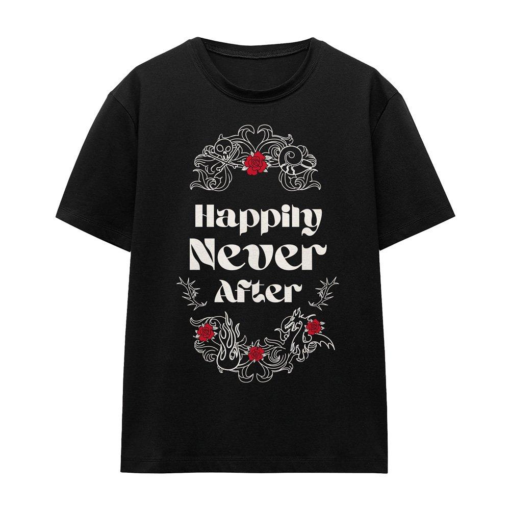 Black - Disney - Valentines Day Happily Never After T-Shirt Black - 4
