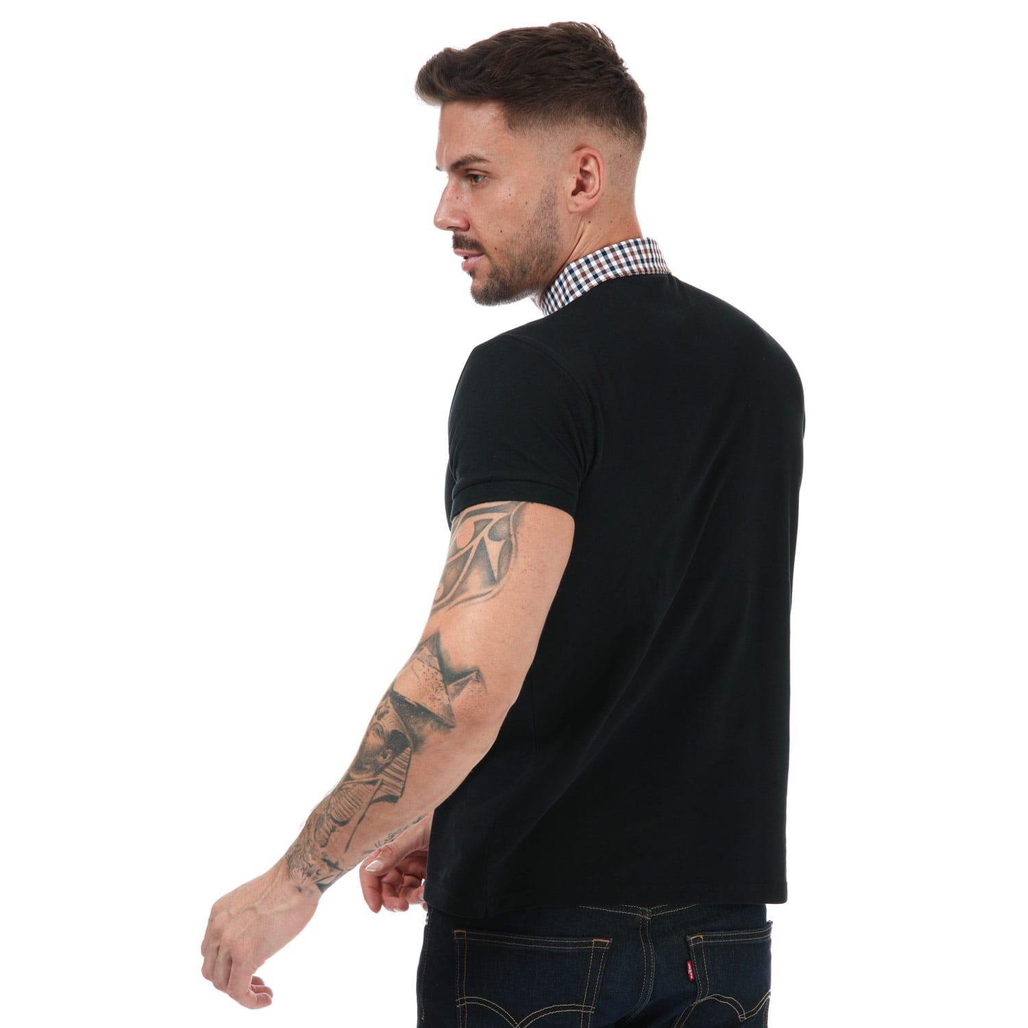 Black - Weekend Offender - Nicks Check Collar Polo Shirt - 2