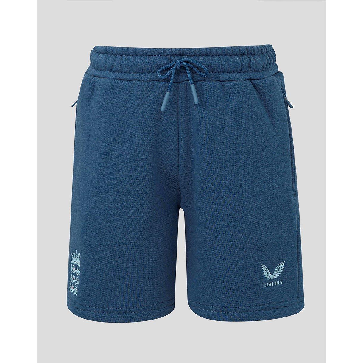 Castore  Kids Kids 26/27 England Cricket Performance Shorts - Airy Blue - 13 (XL)