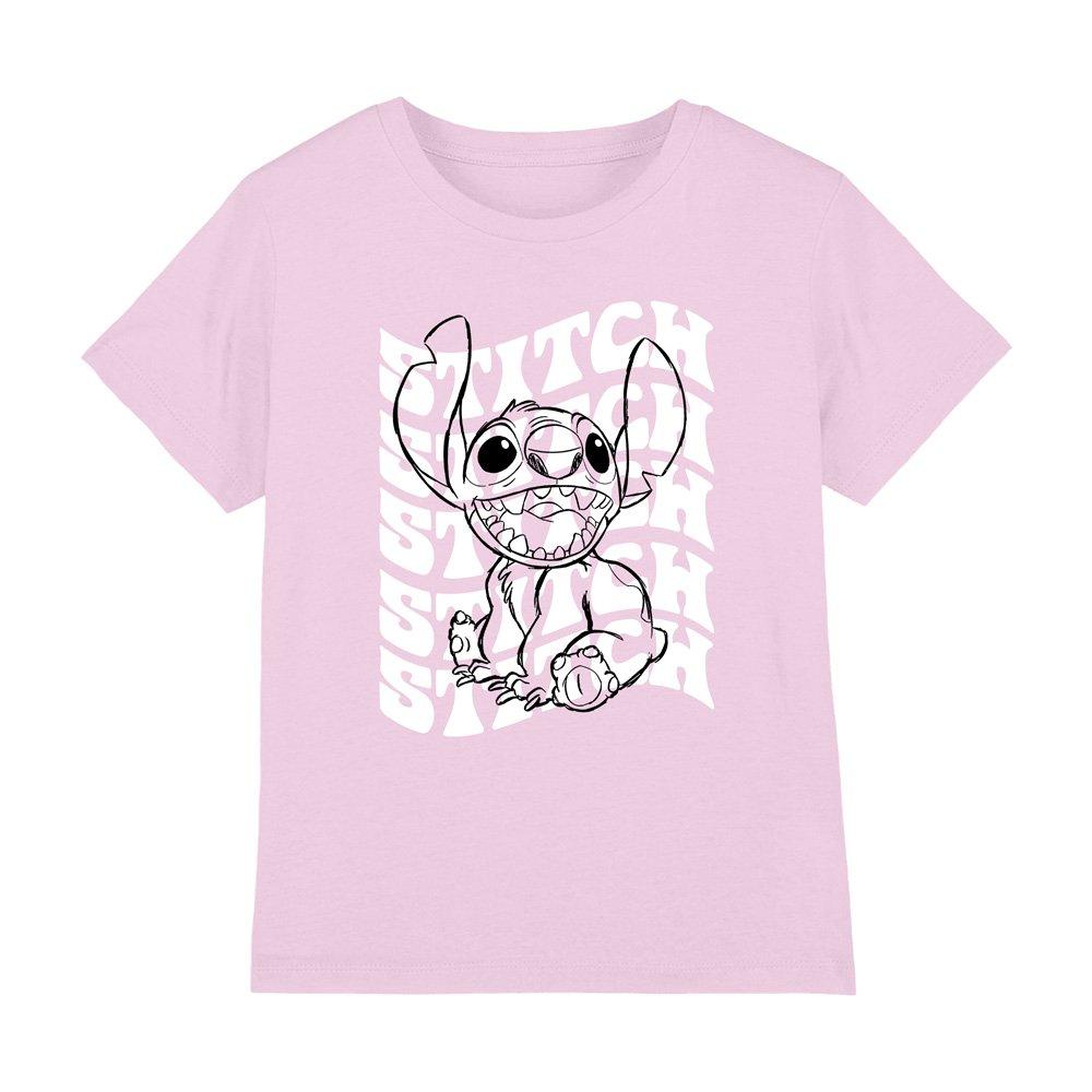 Pink - Disney - Lilo & Stitch Sketch Name Repeat Kids T-Shirt Pink - 1