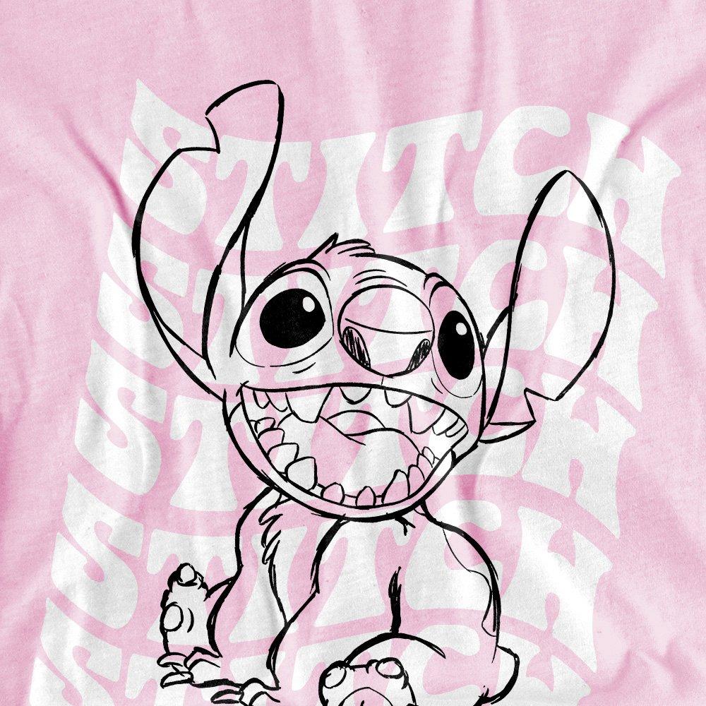 Pink - Disney - Lilo & Stitch Sketch Name Repeat Kids T-Shirt Pink - 2