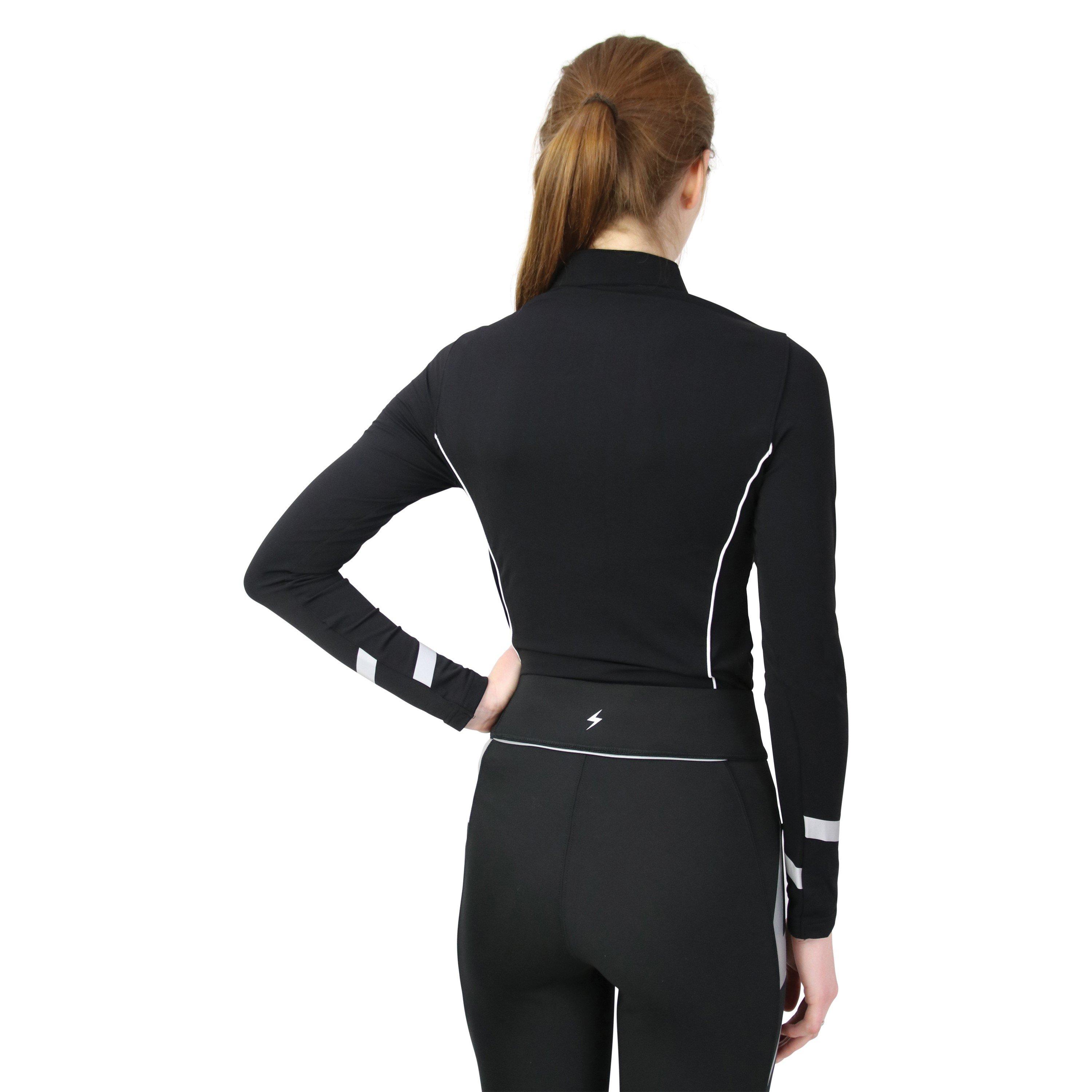 Black/Rflctv
Schwarz/Reflektierend - HY Equestrian - Adults Slim Fit Basic Baselayer Top - 2