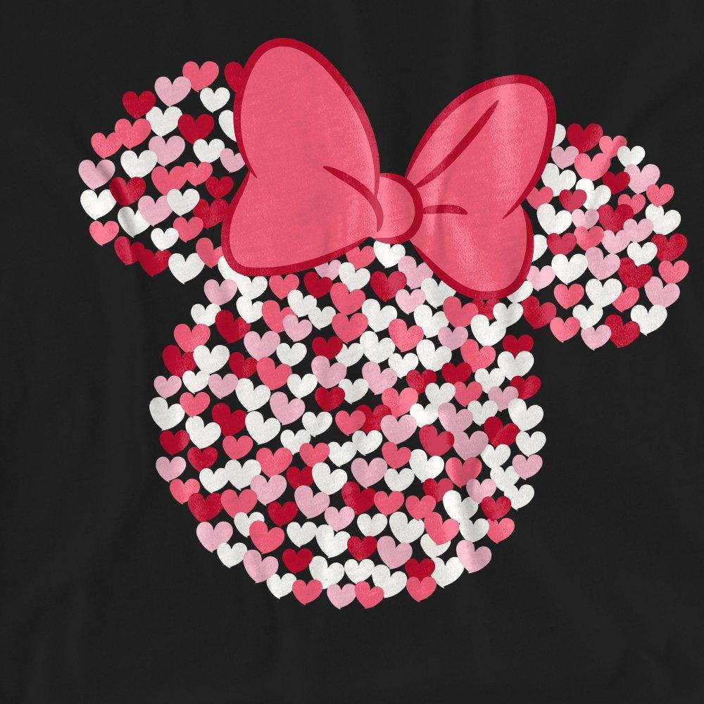 Black - Disney - Minnie Mouse Valentines Day Heart Ears Silhouette - 2