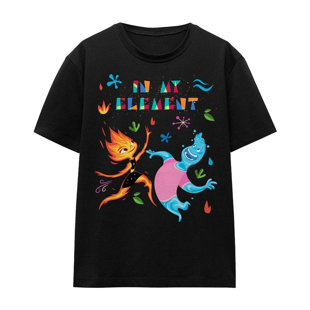 Black - Disney - Elemental Ember And Wade In My Element T-Shirt B - 4