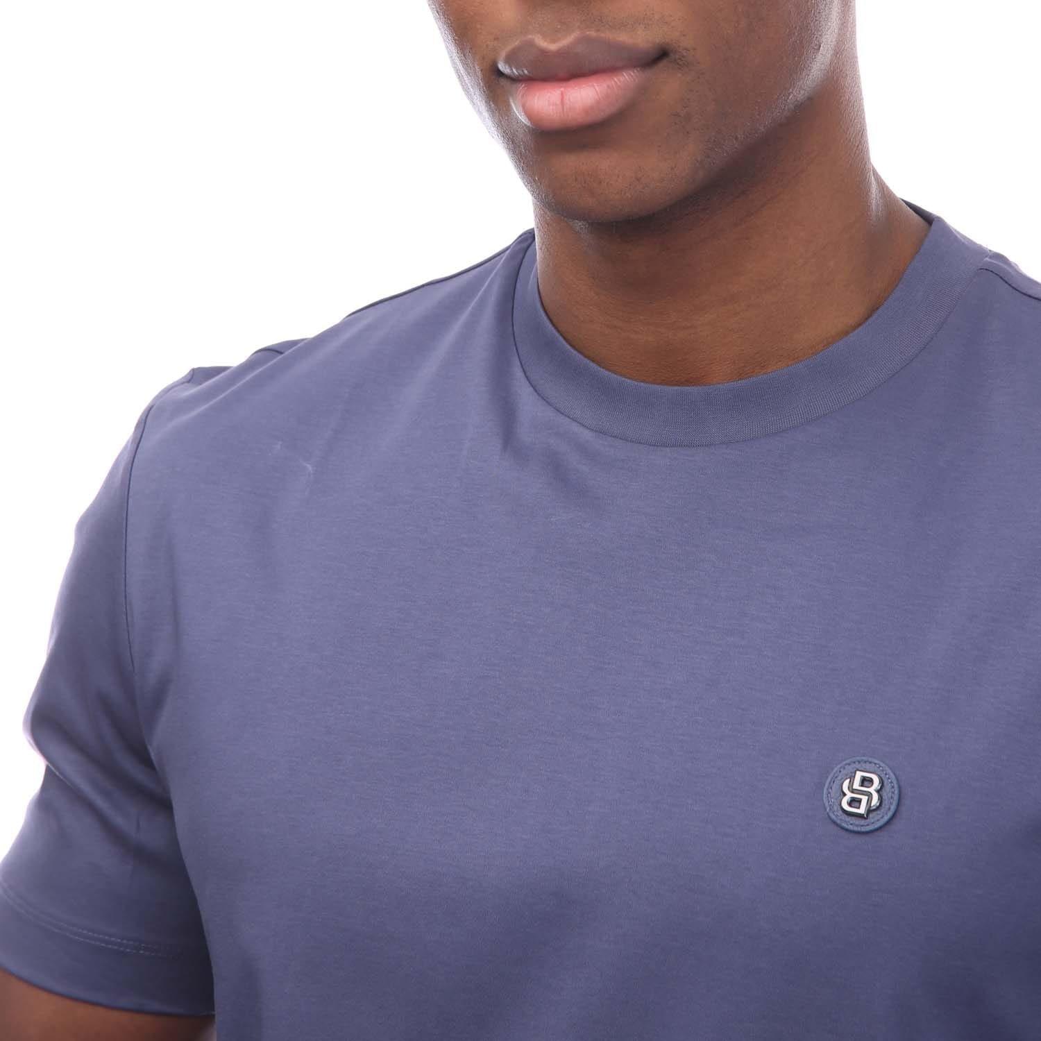 Navy - Hugo - Double B Monogram T-Shirt - 3