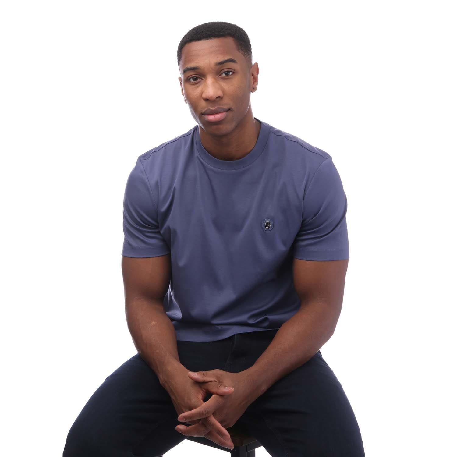 Navy - Hugo - Double B Monogram T-Shirt - 4