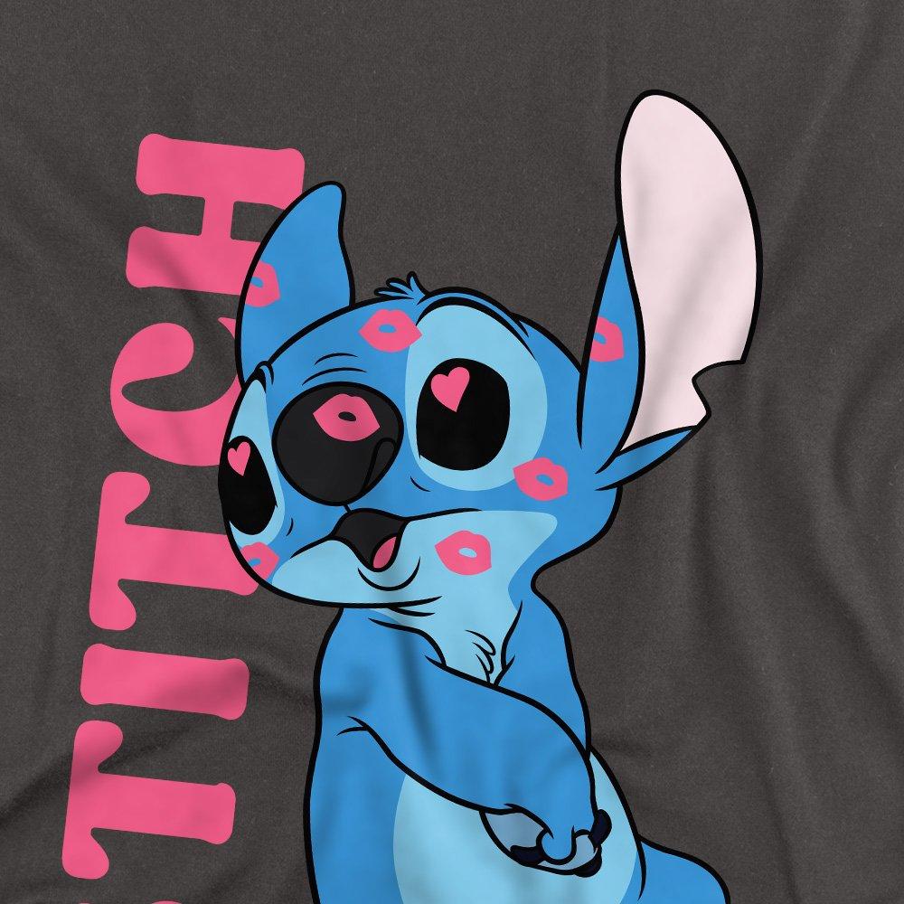 Charcoal - Disney - Lilo Stitch Covered in Kisses Long Sleeve T-Shirt - 2