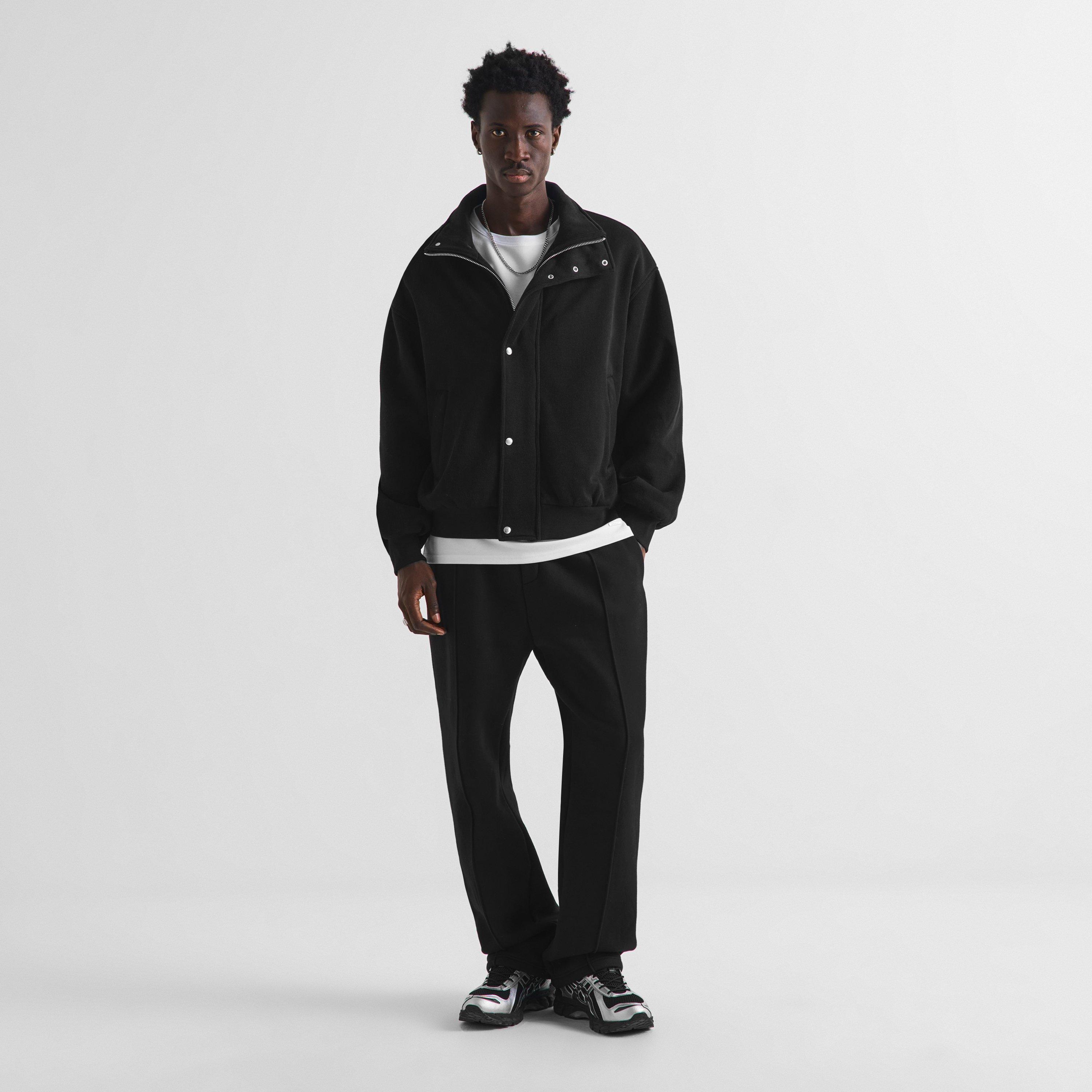 Black - The Couture Club - Men's Funnel-Neck Full-Zip Knitted Top - 6