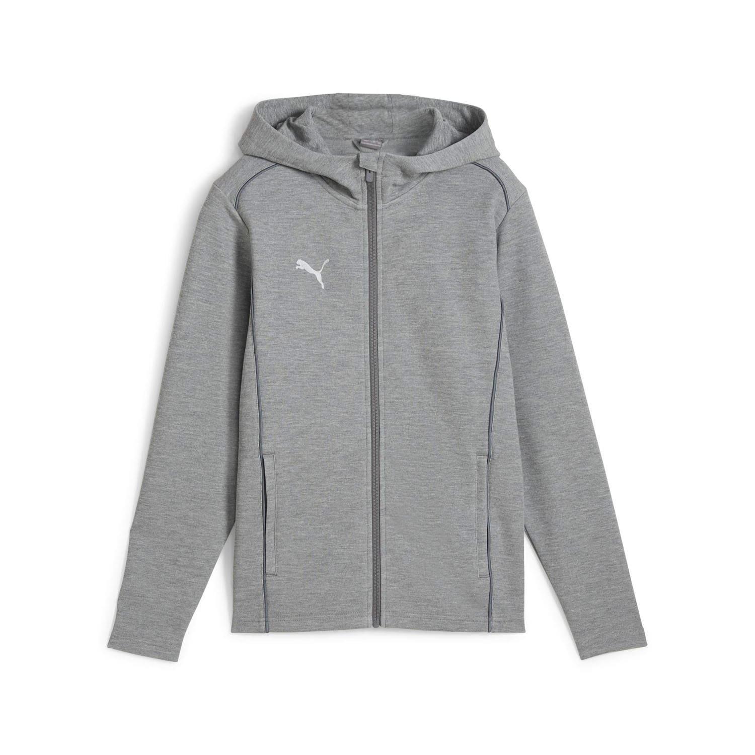 Grey - Puma - TeamFINAL Casuals Hooded Jacket - 1