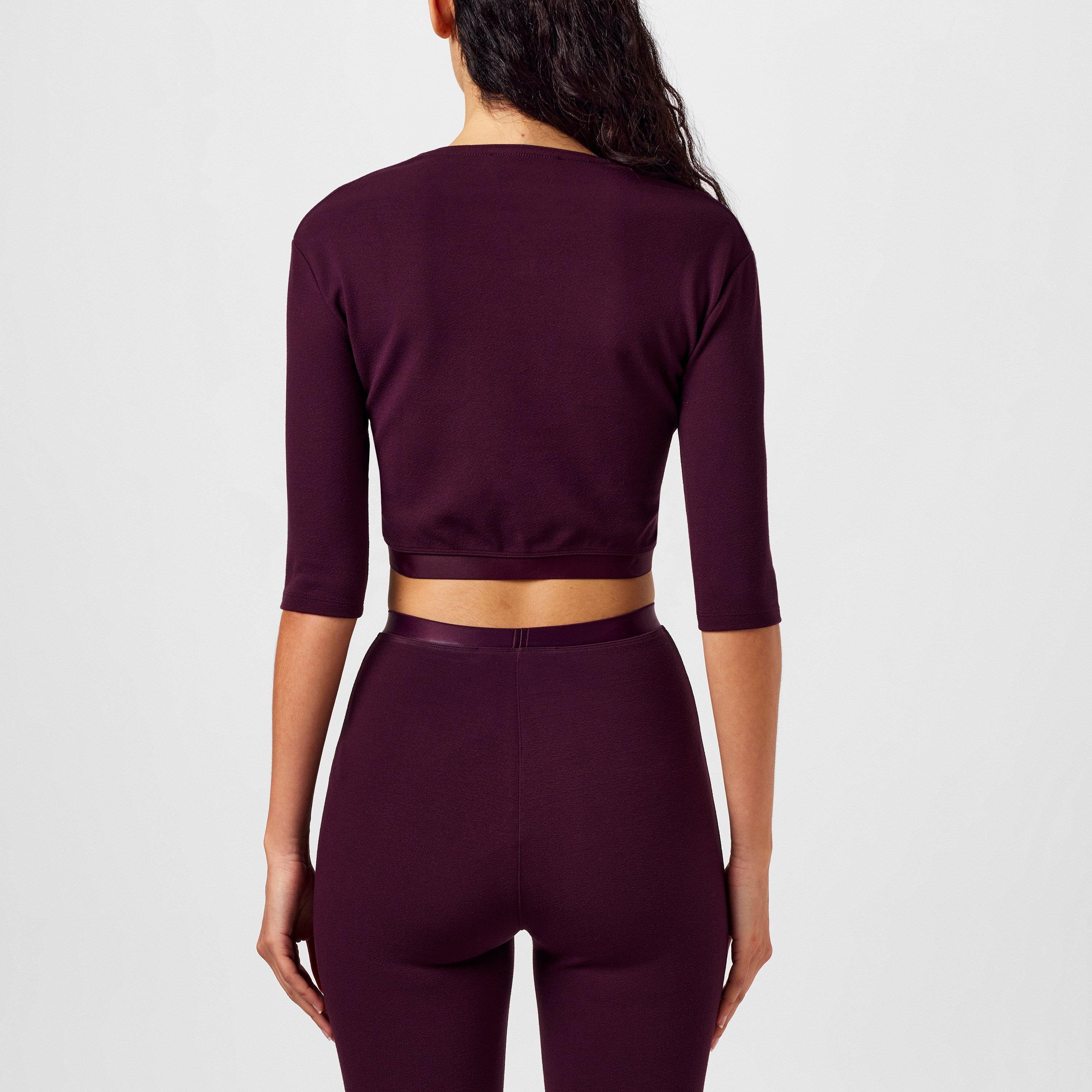 Burgundy - Lanvin - Women's Sports Crop Tops - 3