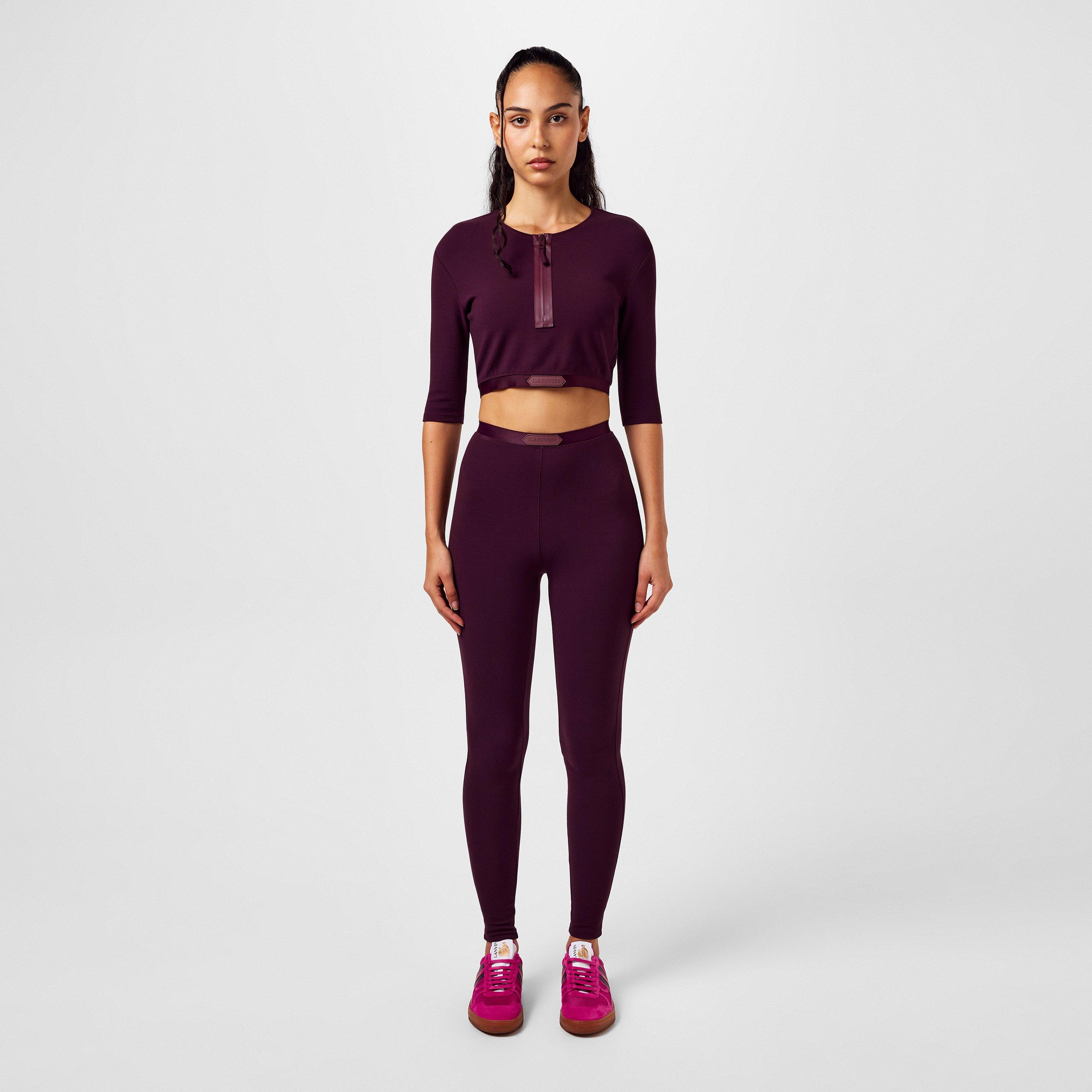 Burgundy - Lanvin - Women's Sports Crop Tops - 4