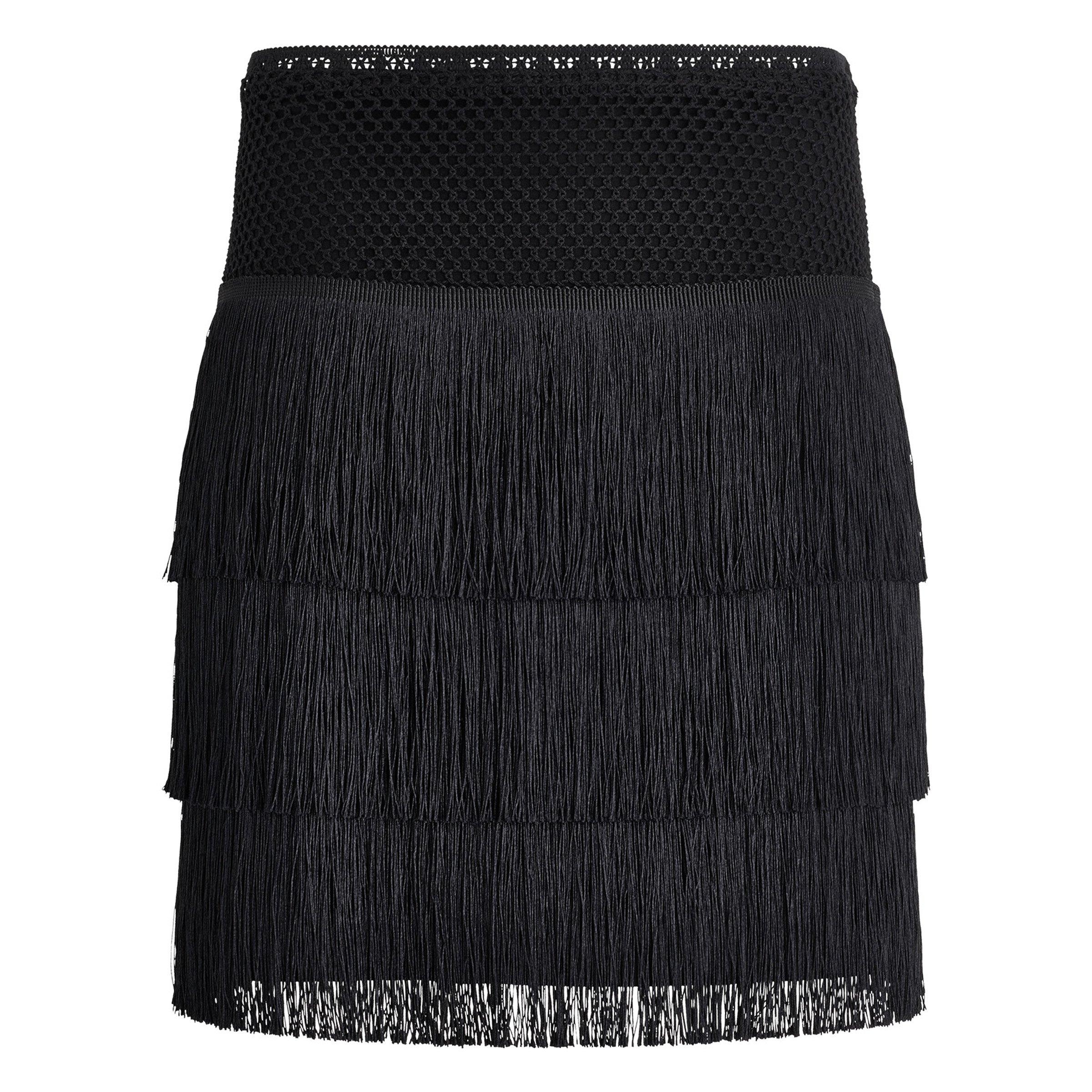 Black - DKNY - DKNY Fringe Skirt Ld63 - 2