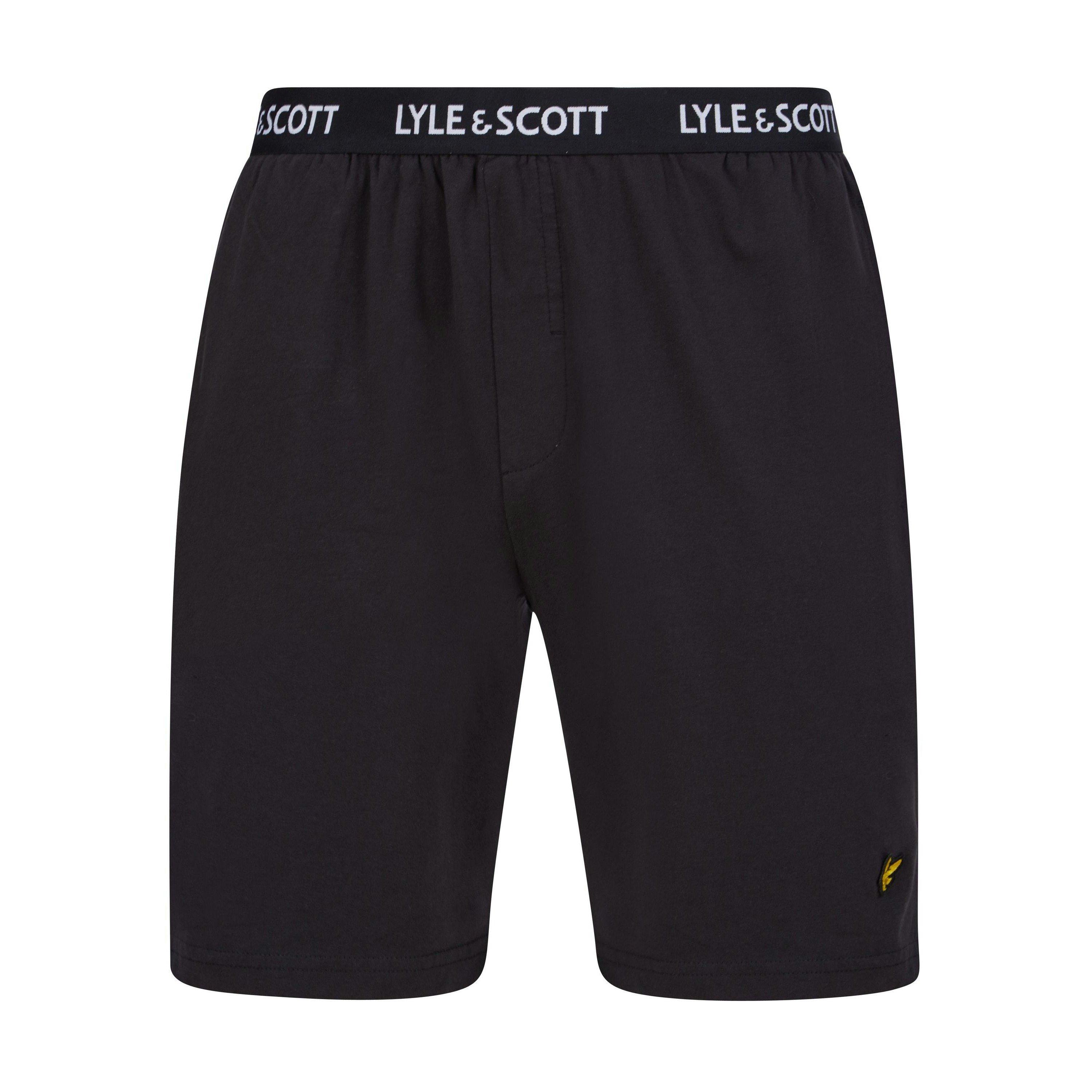 Black - Lyle and Scott - Men's Soft Touch Short Pyjama Set - 4