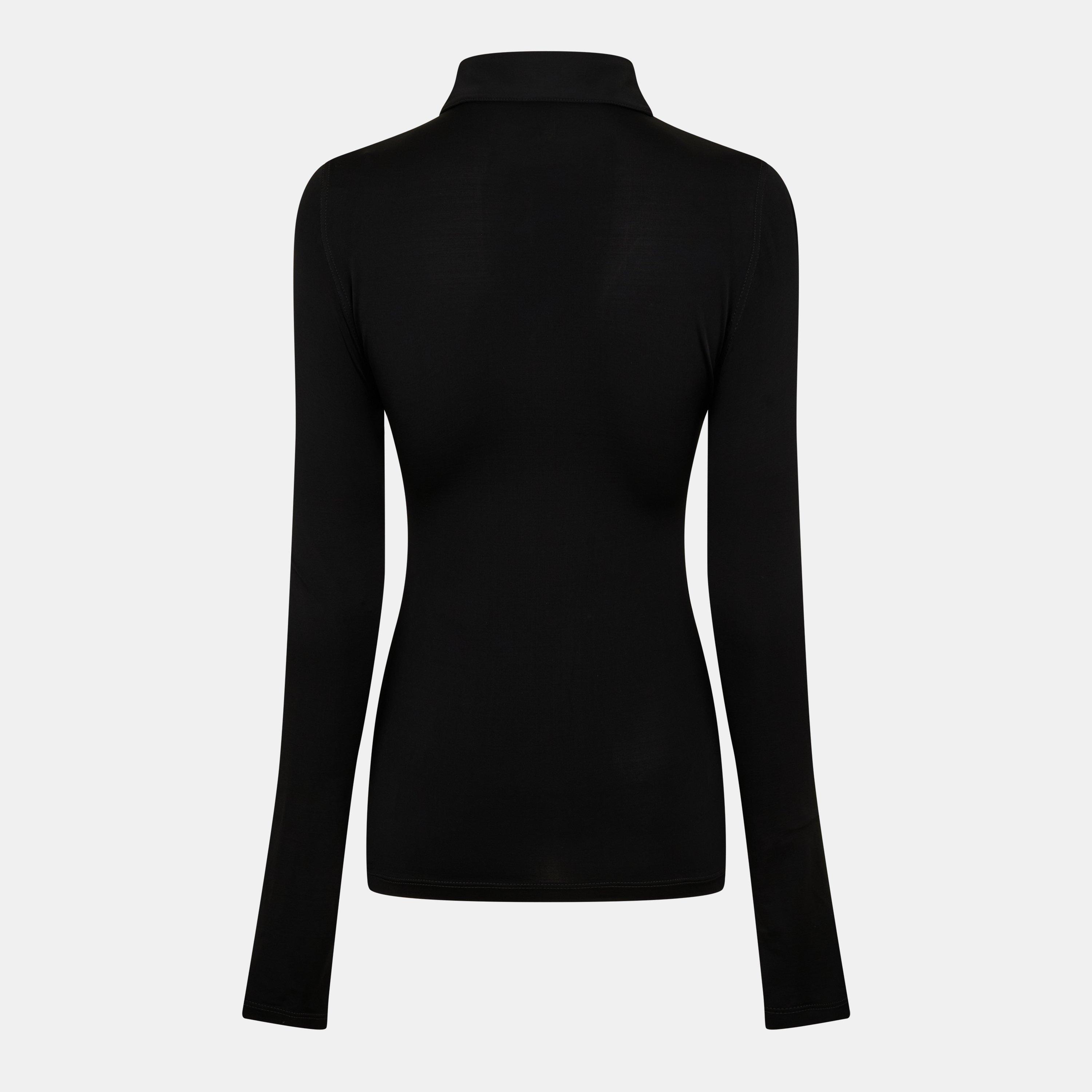 Black - Balenciaga - Women's Long-Sleeve Plain Shirt - 2