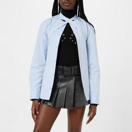 Off White Cross Collar Shirt