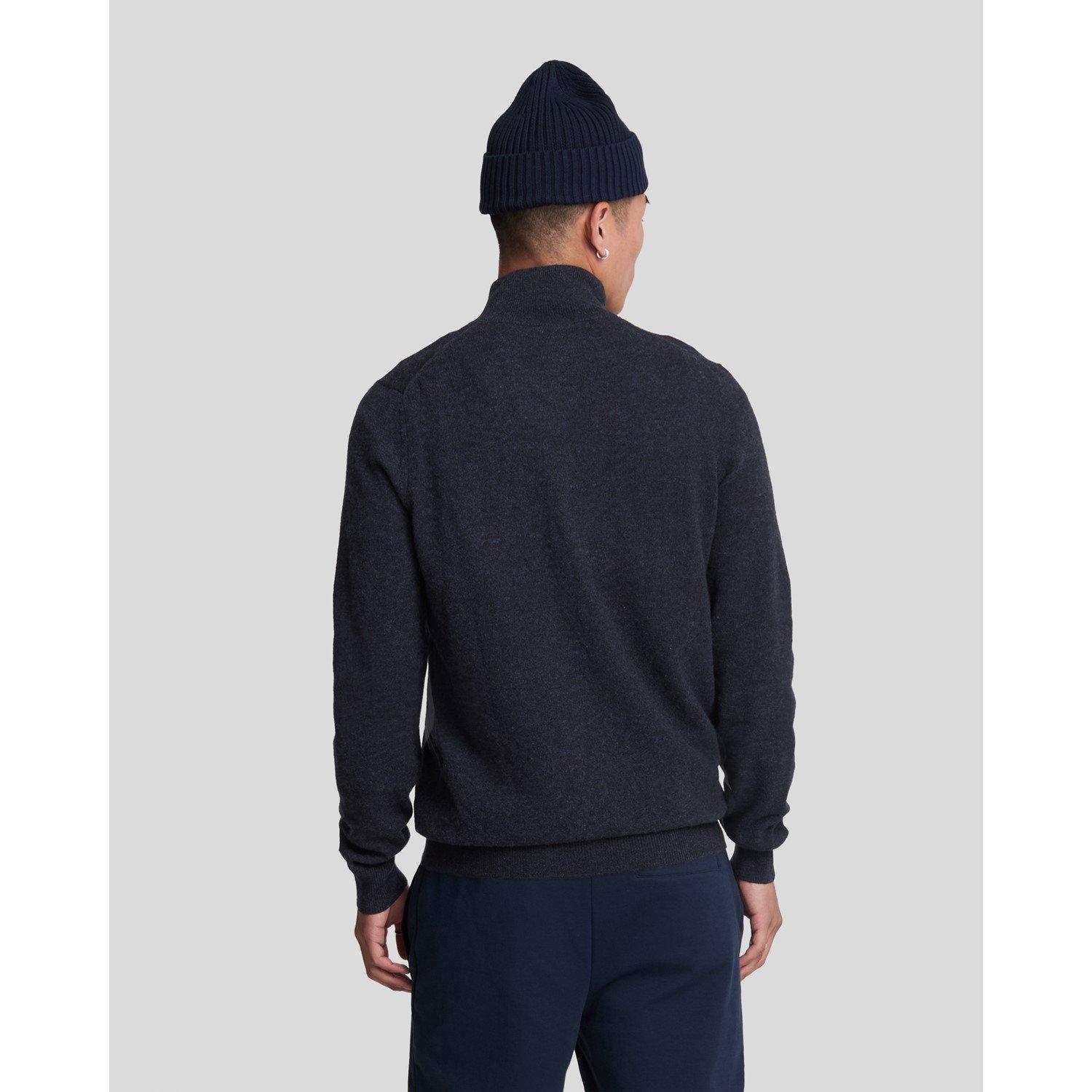 Drk Navy Marl - Lyle and Scott - Men's Zipped Cardigan - 3