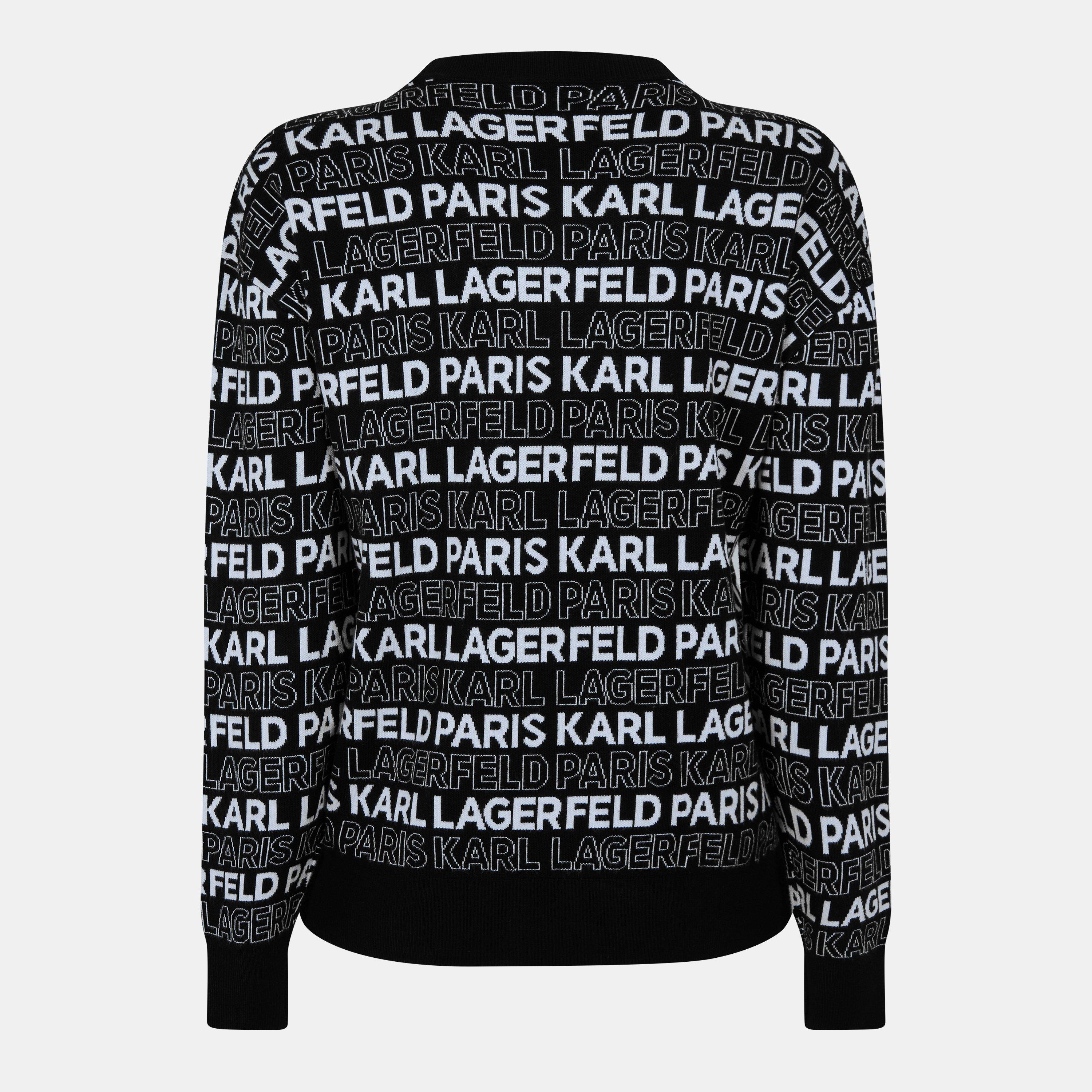 Black - Karl Lagerfeld - Women's Karl Sportswear Knitted Crew Neck Jumper - 2
