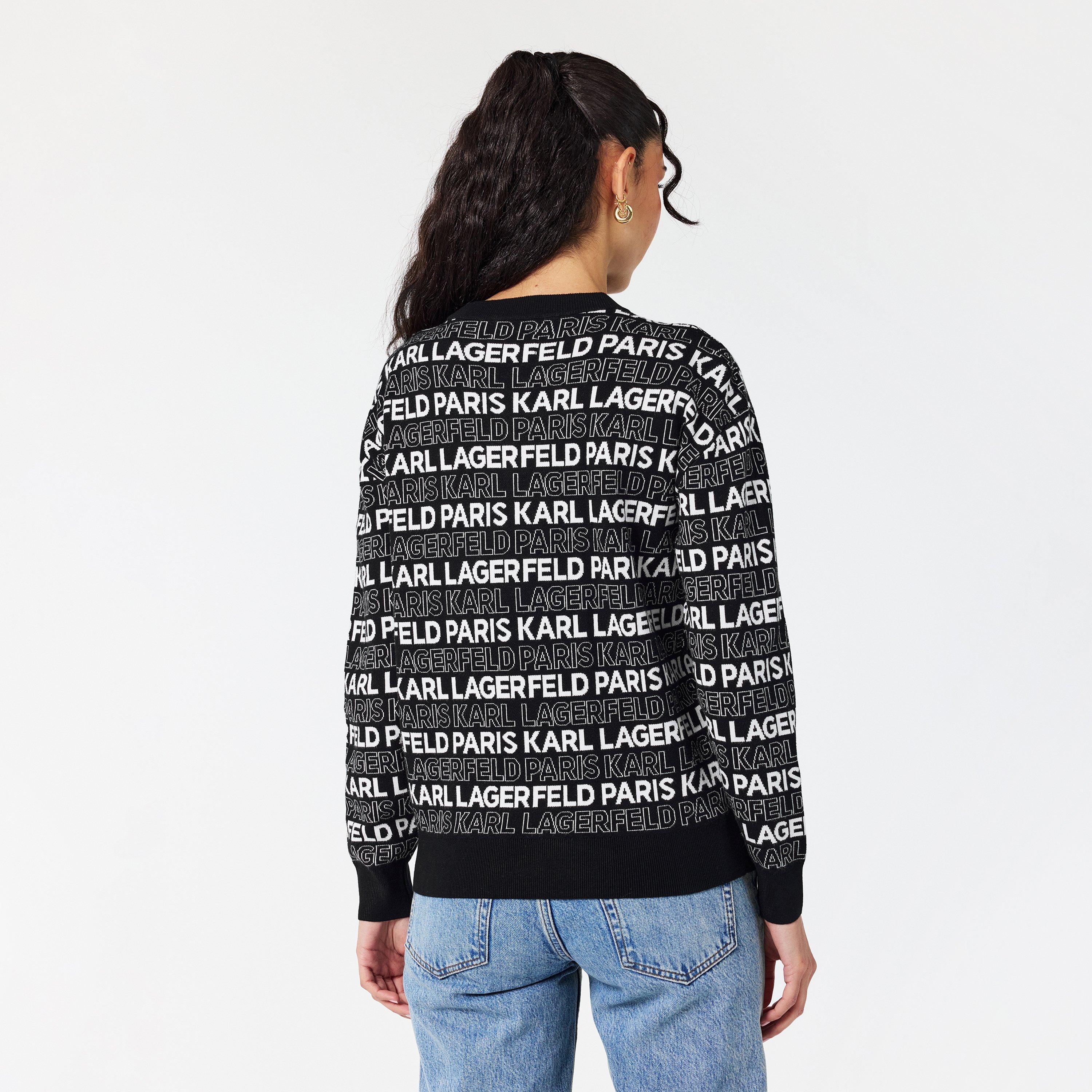 Black - Karl Lagerfeld - Women's Karl Sportswear Knitted Crew Neck Jumper - 4