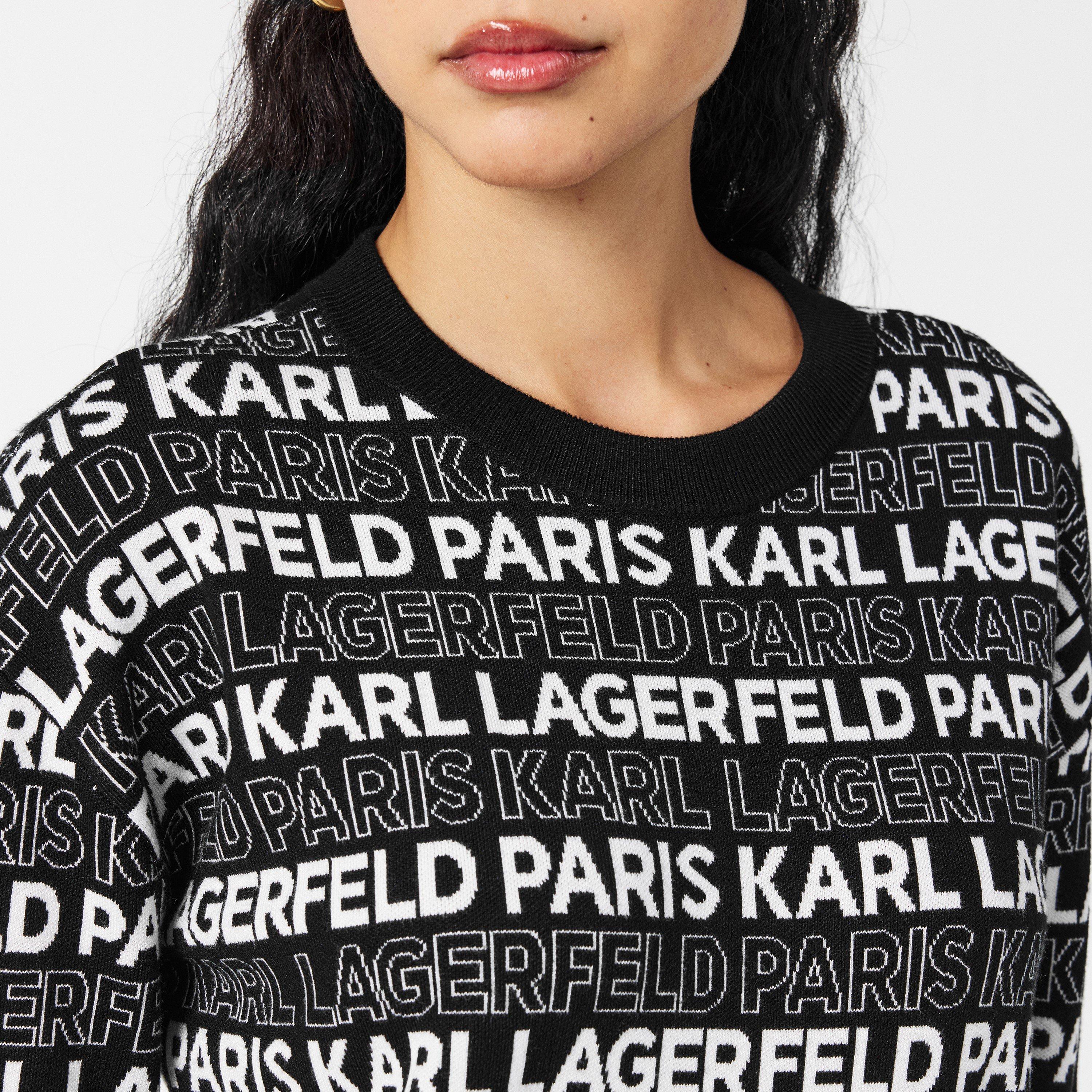 Black - Karl Lagerfeld - Women's Karl Sportswear Knitted Crew Neck Jumper - 5