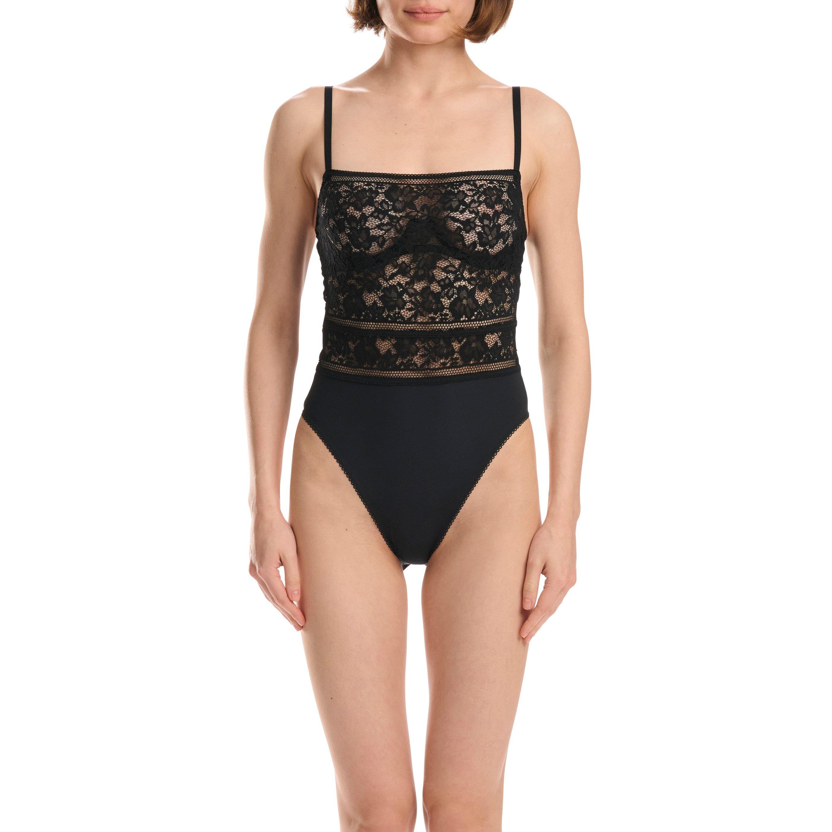 Black - Wolford - Side Plate Bodysuit - 5