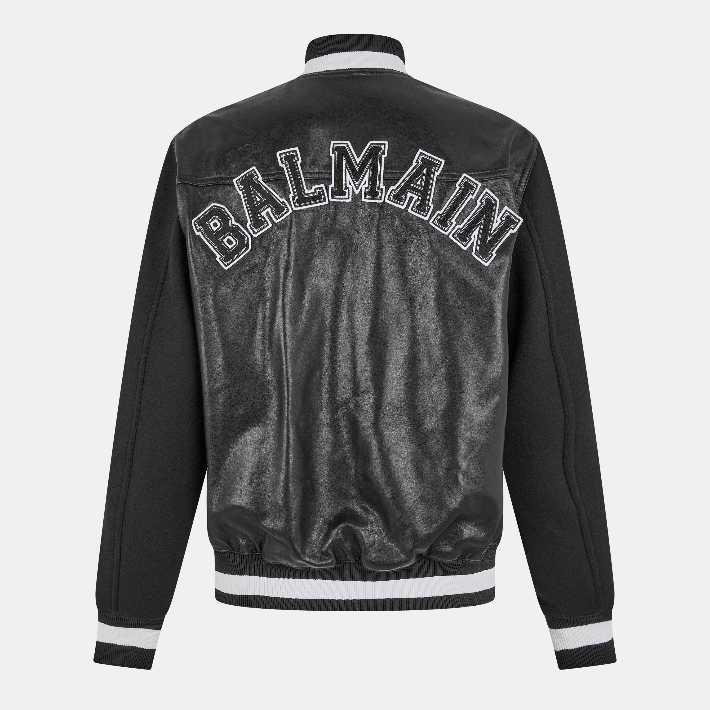 Balmain | Men's Logo Press-Stud Varsity Jacket | Varsity Jackets