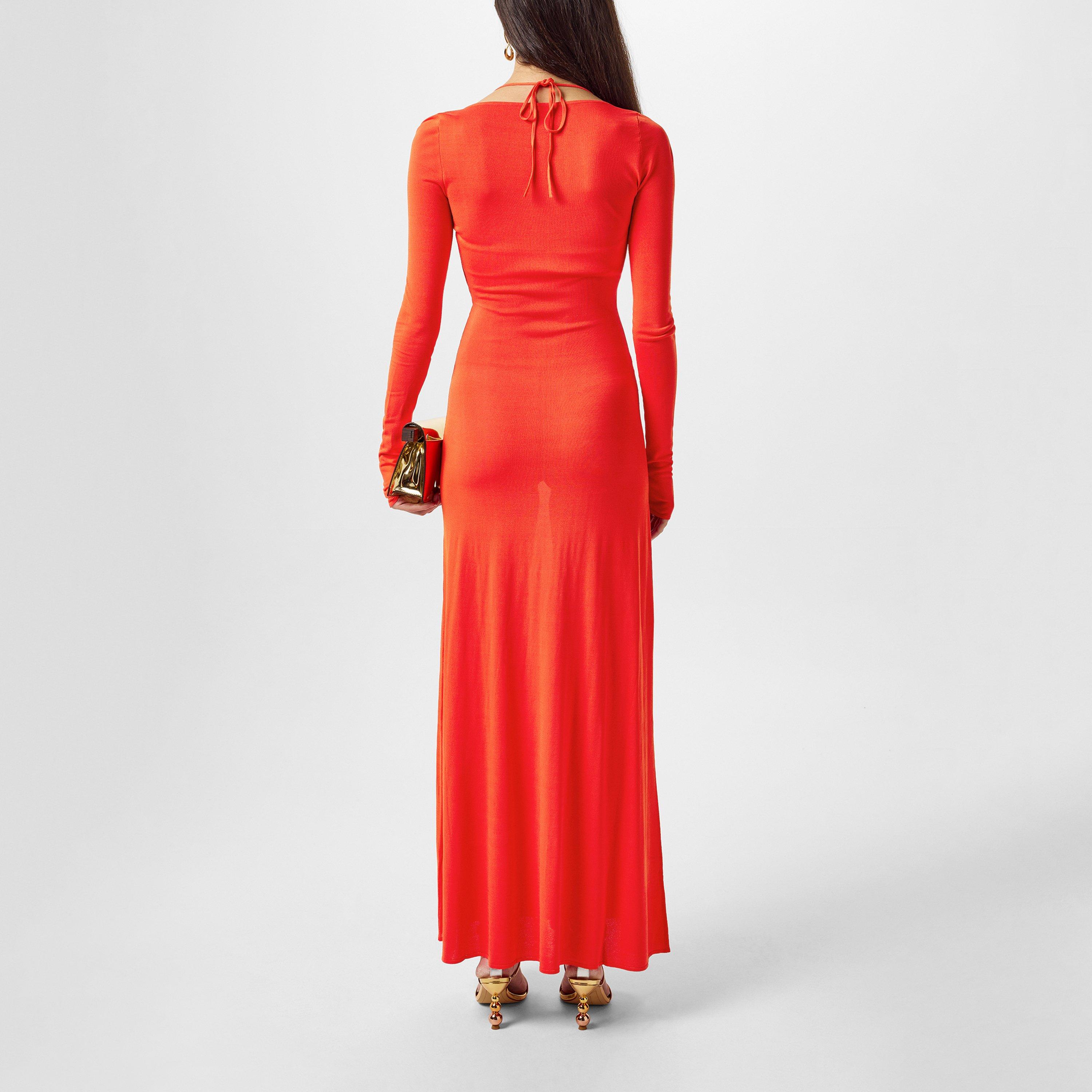 Tangerine - Sir the Label - Women's Valejo Halter Maxi Dress - 3
