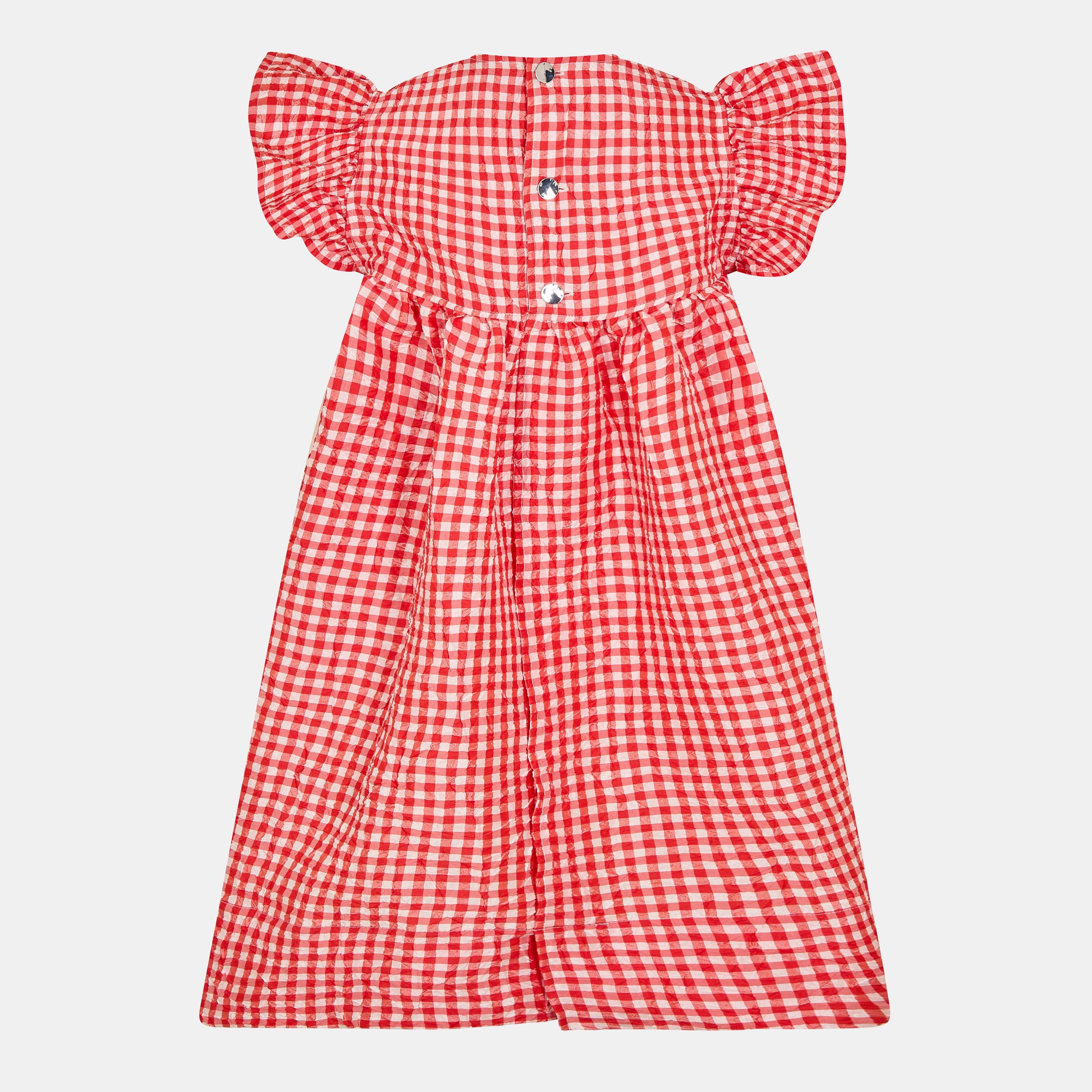 Red Alert - Ganni - Women's Frill Mini Smock Dress - 2