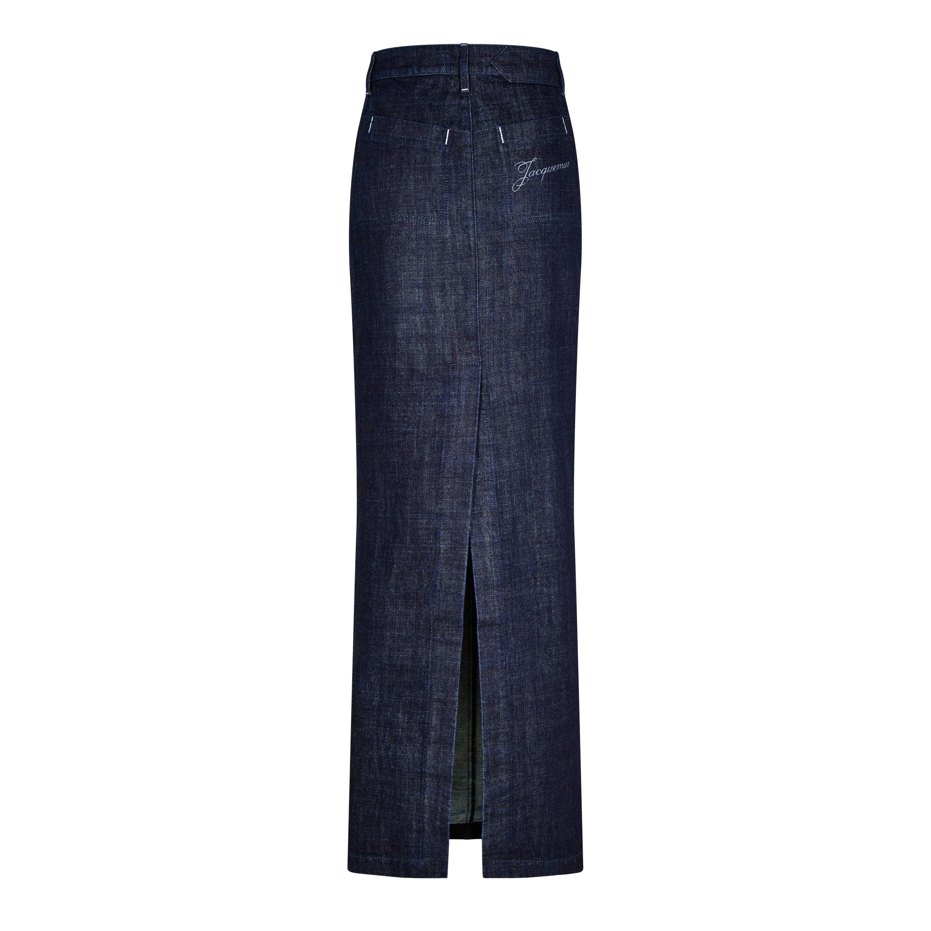 Dark Navy - Jacquemus - Denim Crayon Maxi Skirt - 6