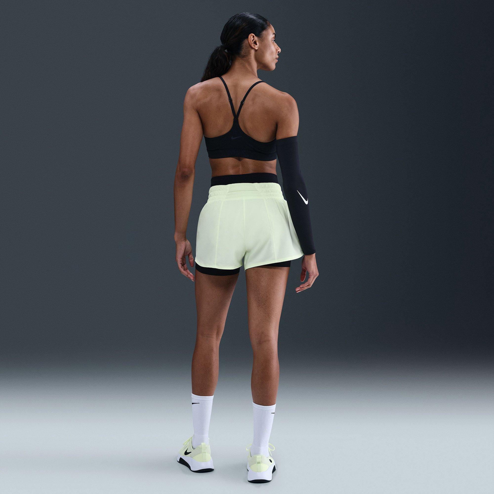 Black - Nike - Indy Womens Padded Floral Sports Bra - 6