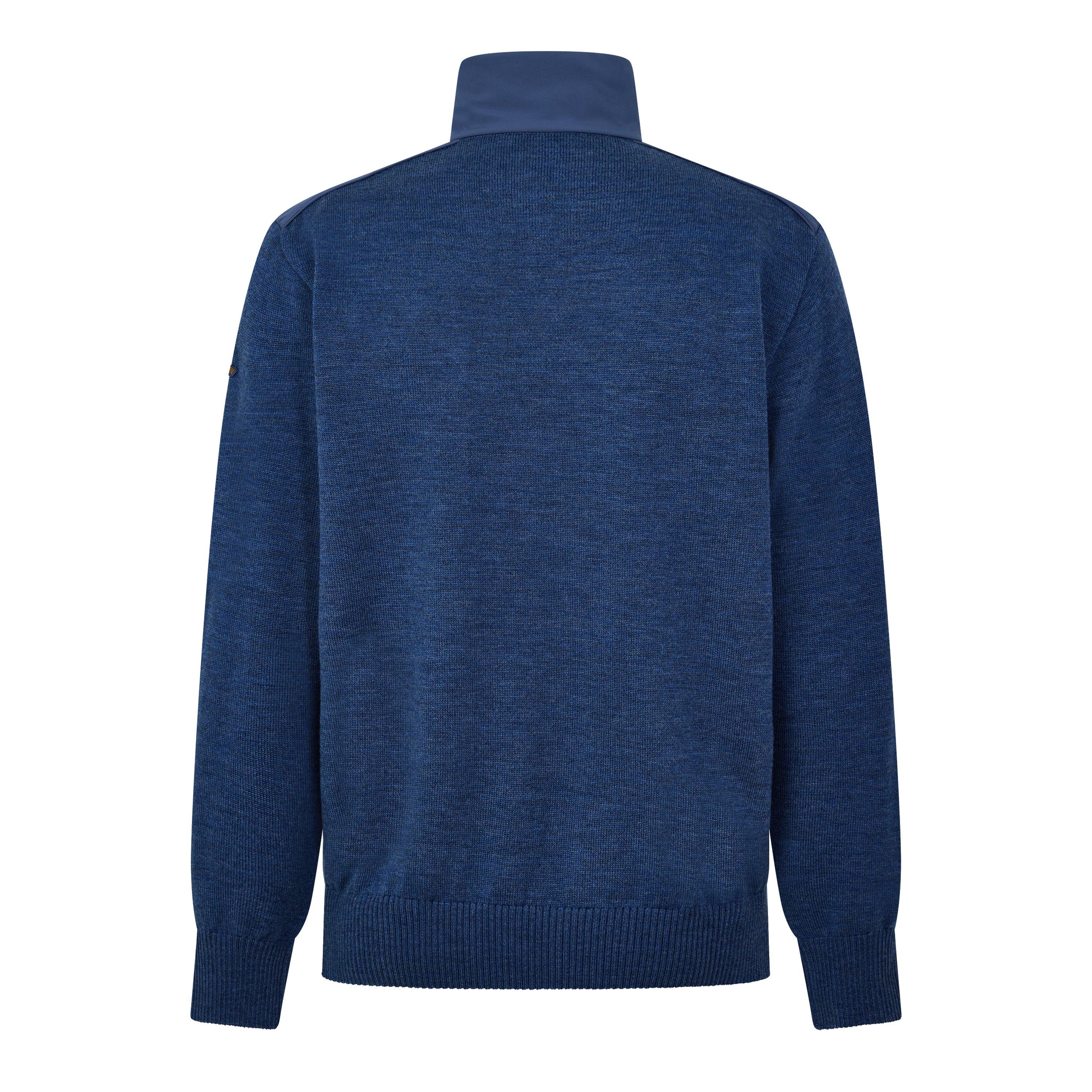 Avio Blue - Paul And Shark - Men's Wool 1/4 Zip Knitted Top - 2