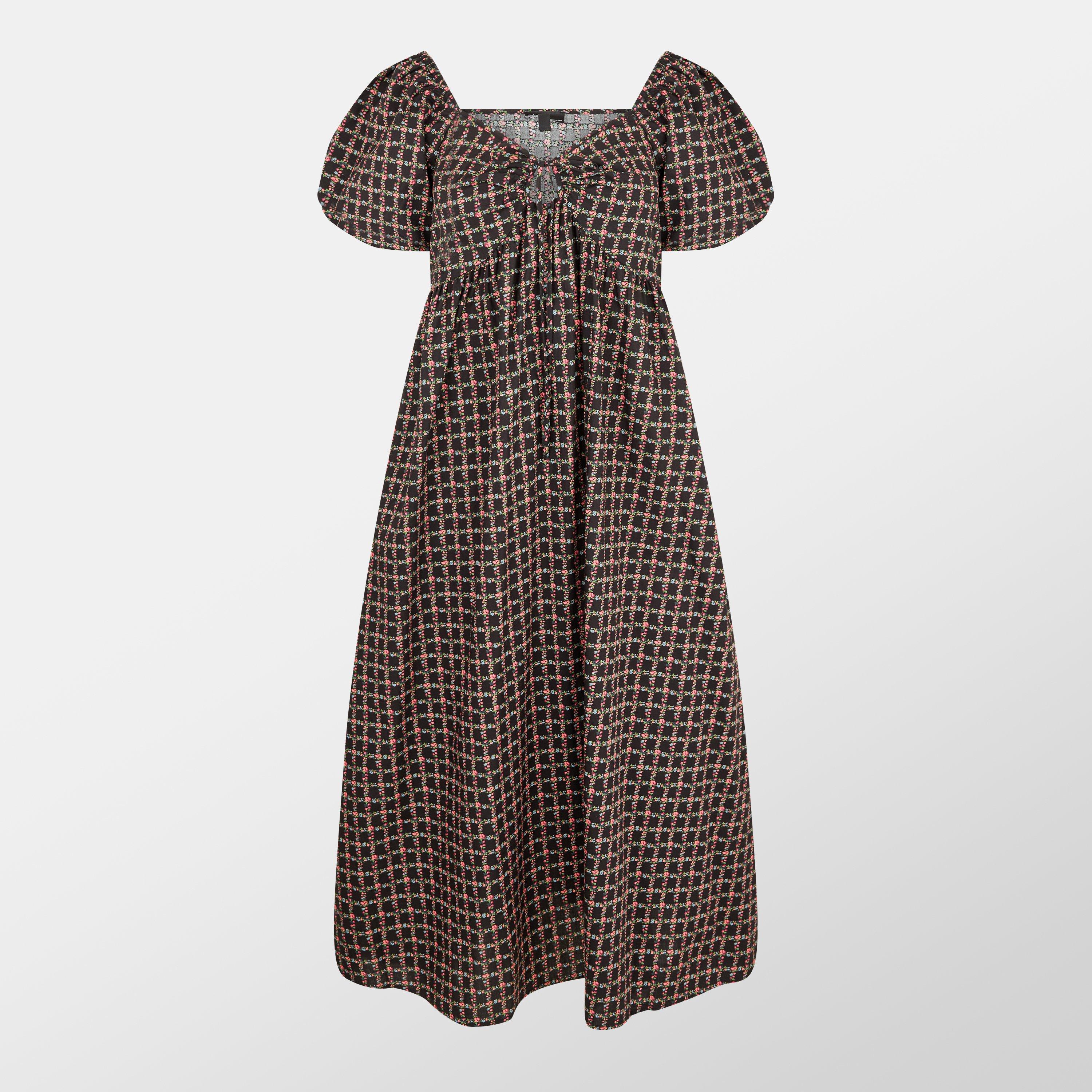 Cherie Ditsy - Nobodys Child - Floral Check Joanna Midi Dress - 1