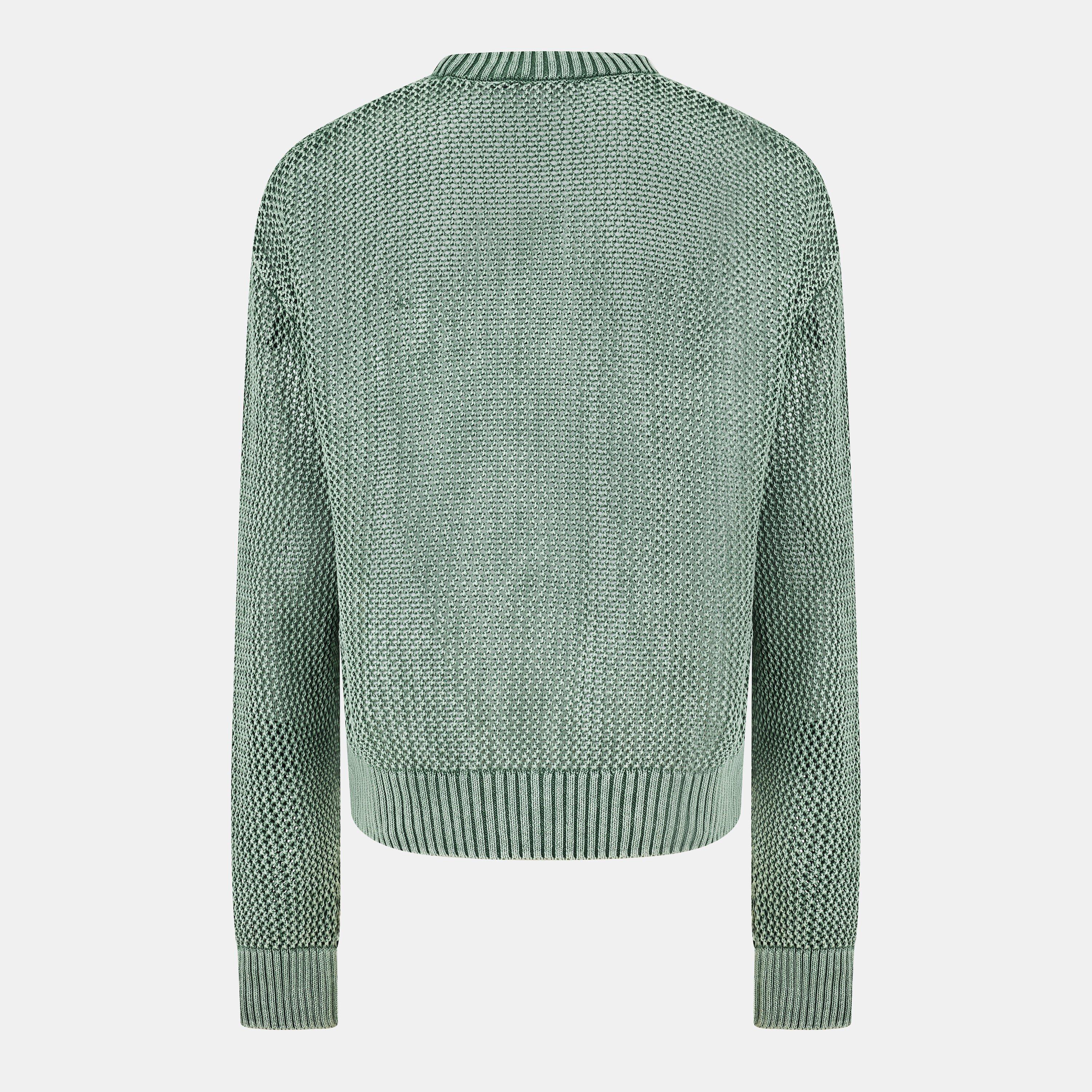 Forest Green - Represent - Men's Open Gauge Knitted Lightweight Crew Neck Jumper - 2