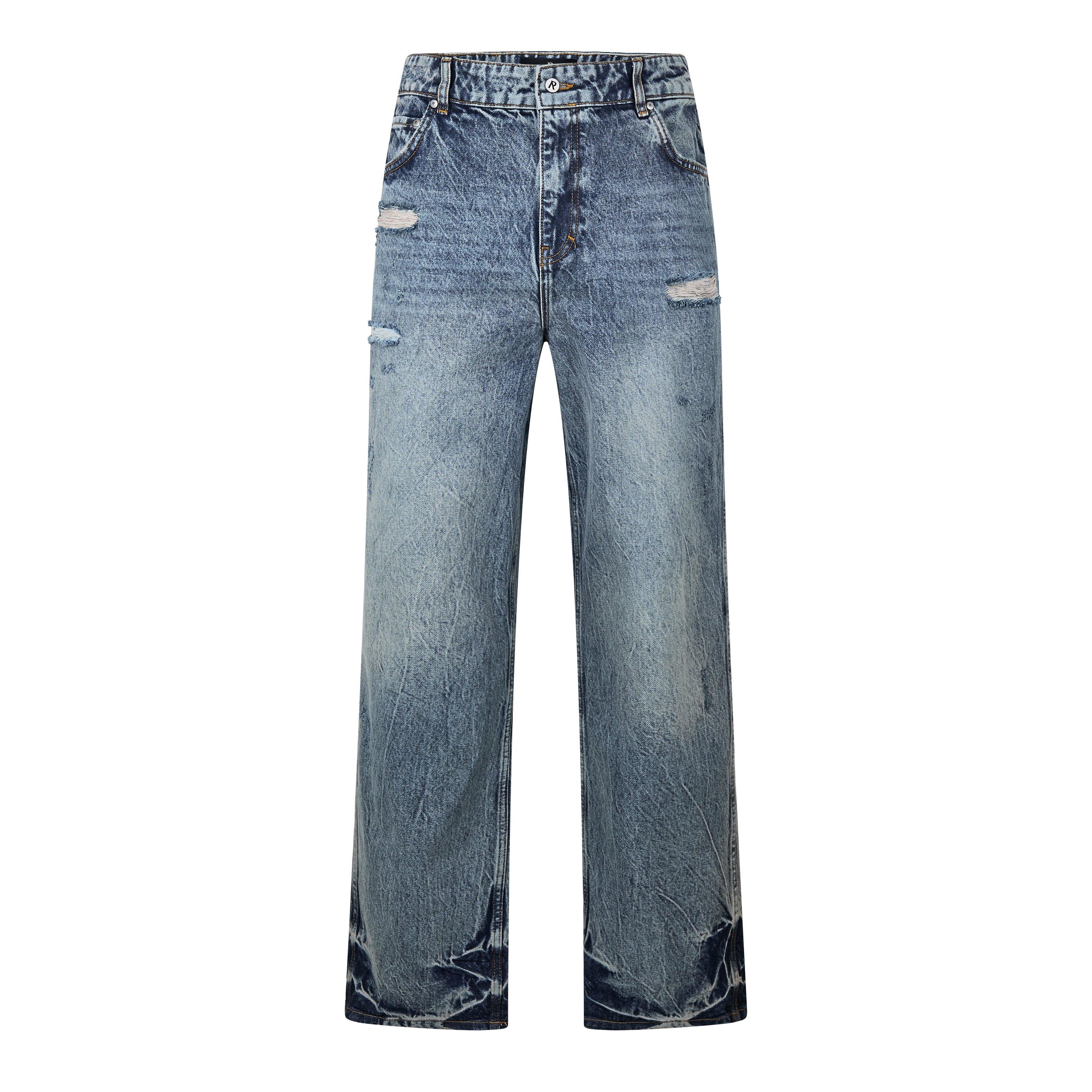 Blue/Cream - Represent - Men's R3 Baggy Denim Jeans - 1