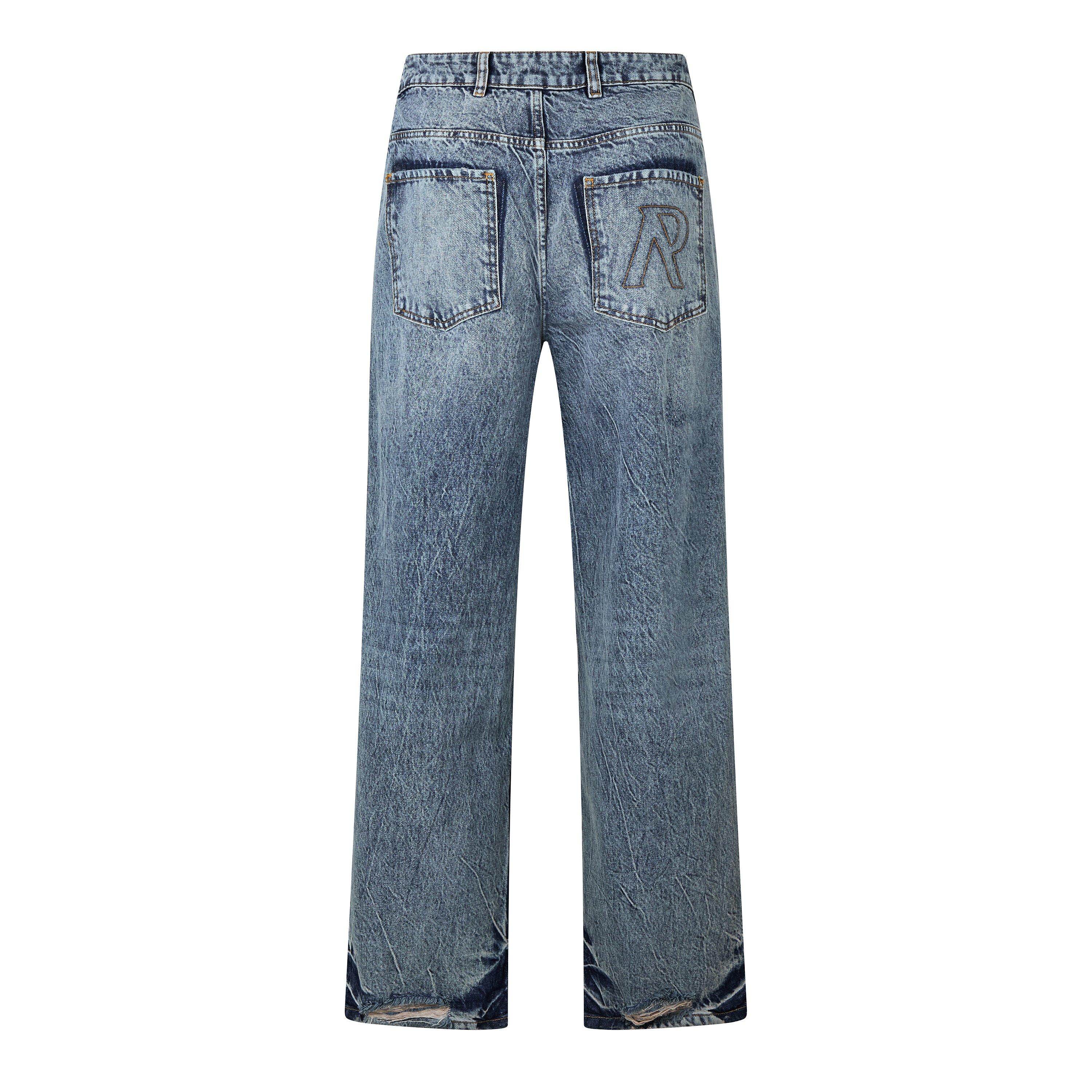 Blue/Cream - Represent - Men's R3 Baggy Denim Jeans - 2
