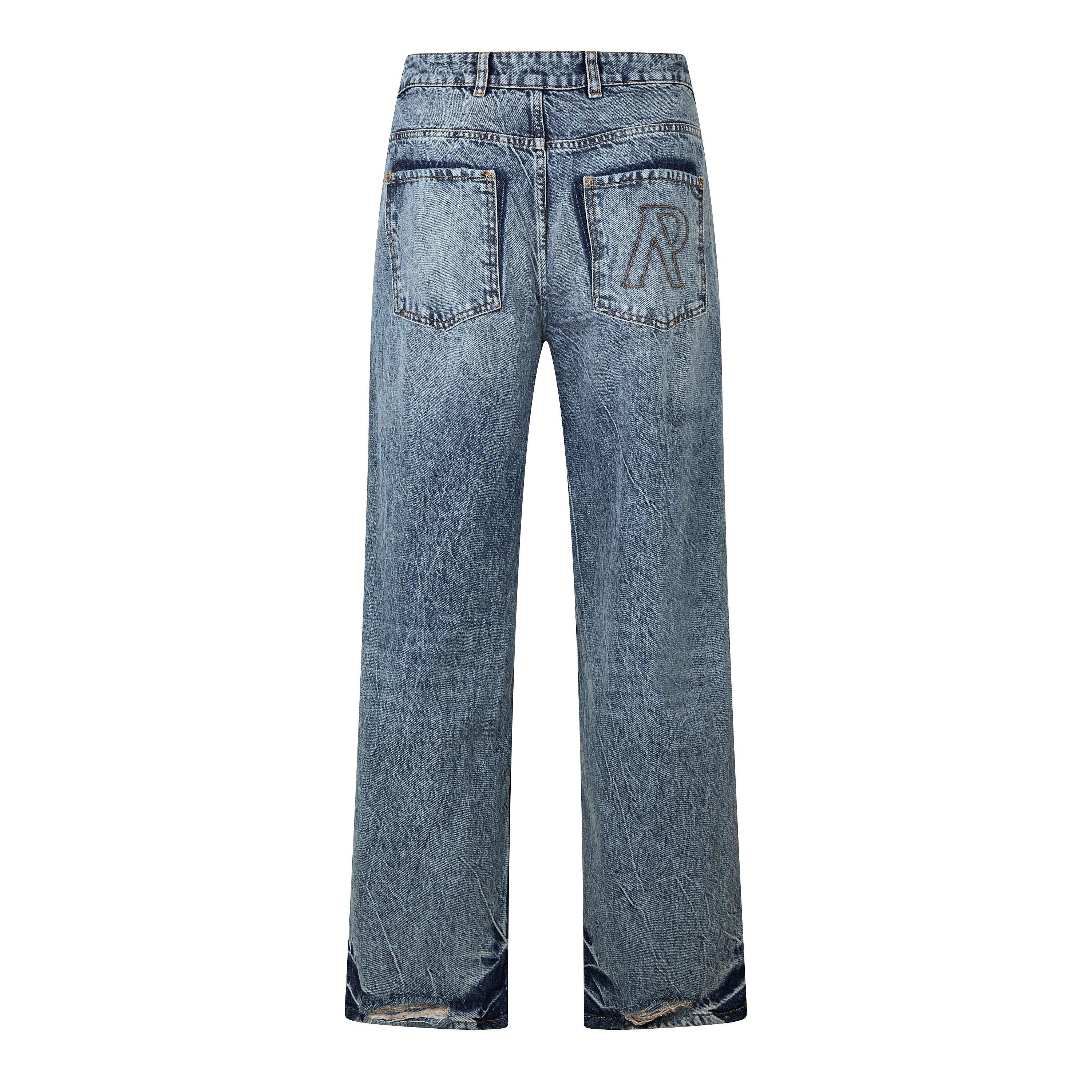 Blue/Cream - Represent - Men's R3 Baggy Denim Jeans - 6