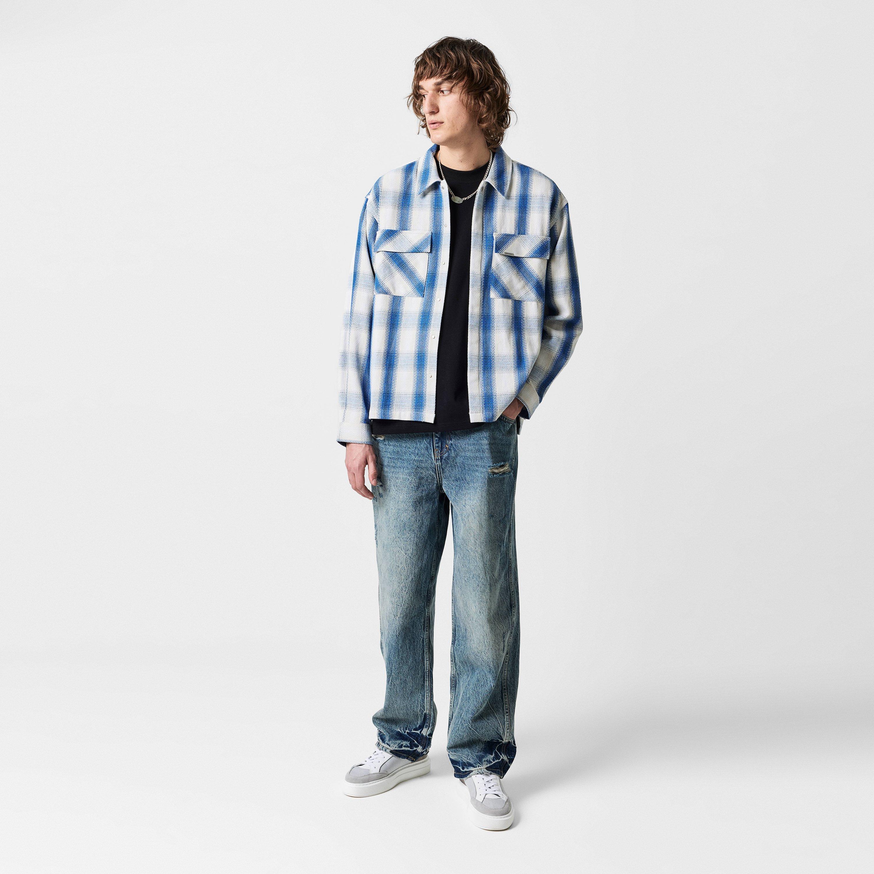 Blue/Cream - Represent - Men's R3 Baggy Denim Jeans - 5