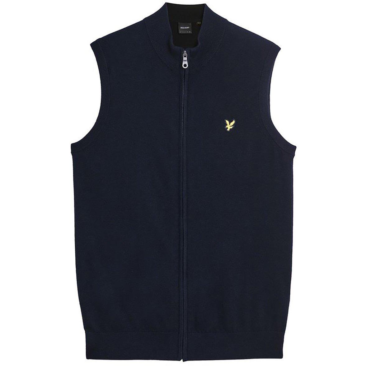 Lyle And Scott Men's Zipped Knitted Sweater Vest - Dark Navy - L