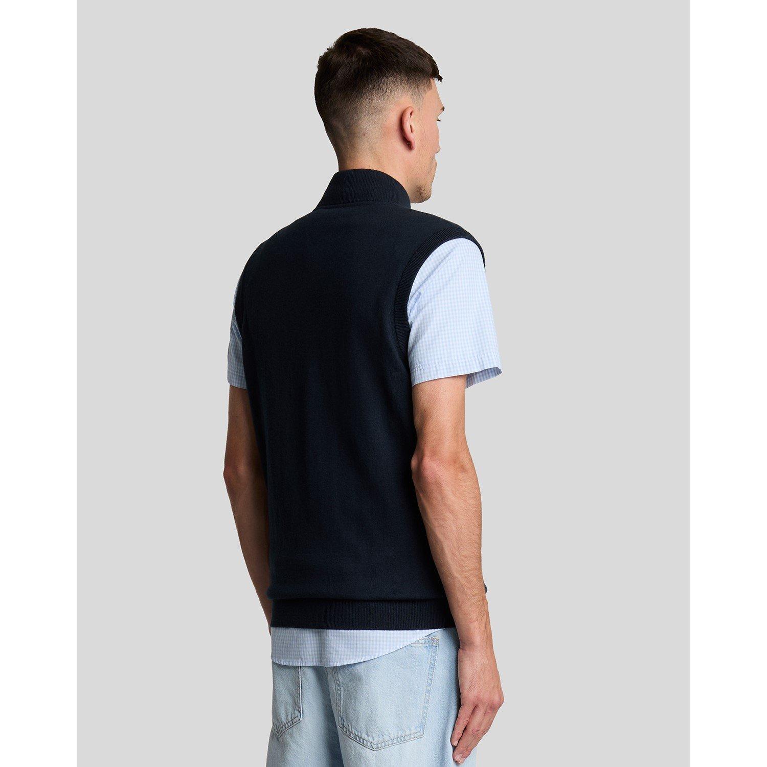 Lyle Mer okrugli ovratnik Sn99 - Lyle and Scott - Men's Zipped Knitted Sweater Vest - 3