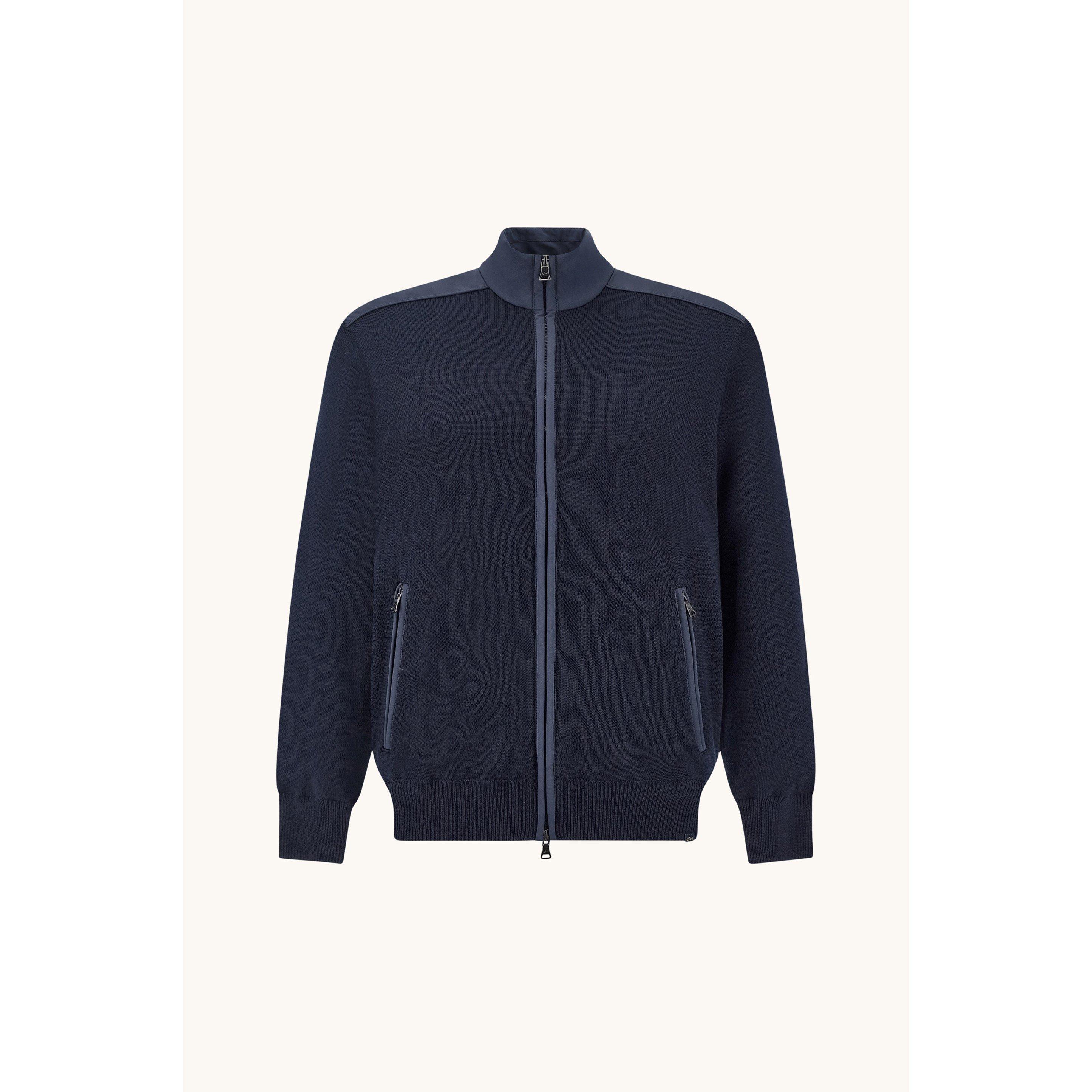 Marineblauw - Paul And Shark - P+S Wool Knt Full Zp Sn64 - 1