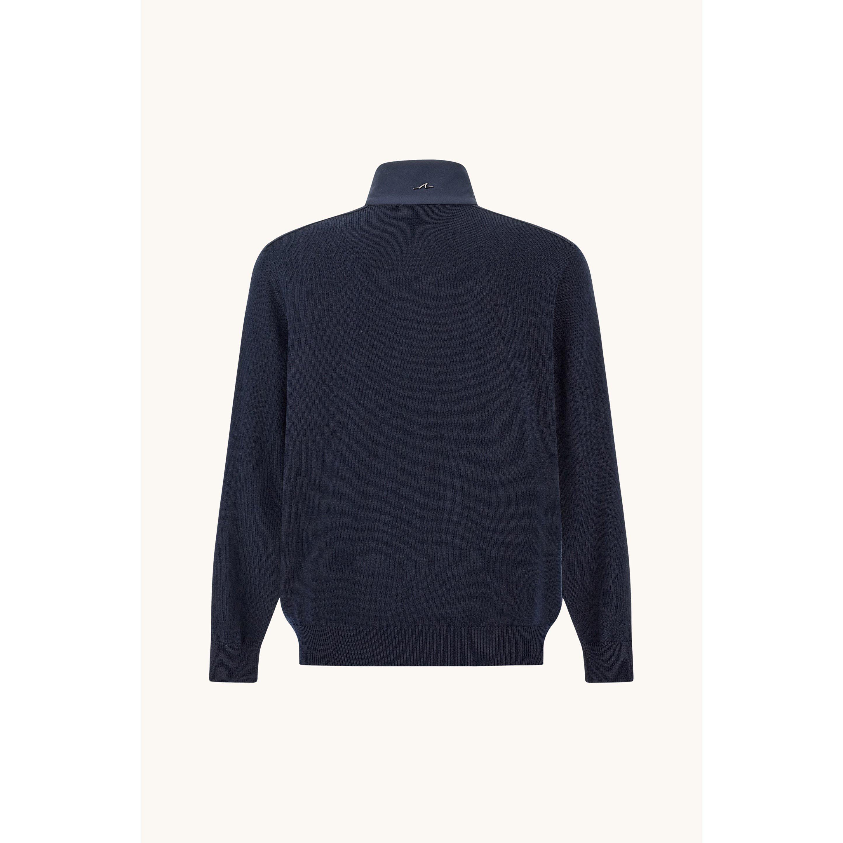 Marineblauw - Paul And Shark - P+S Wool Knt Full Zp Sn64 - 2