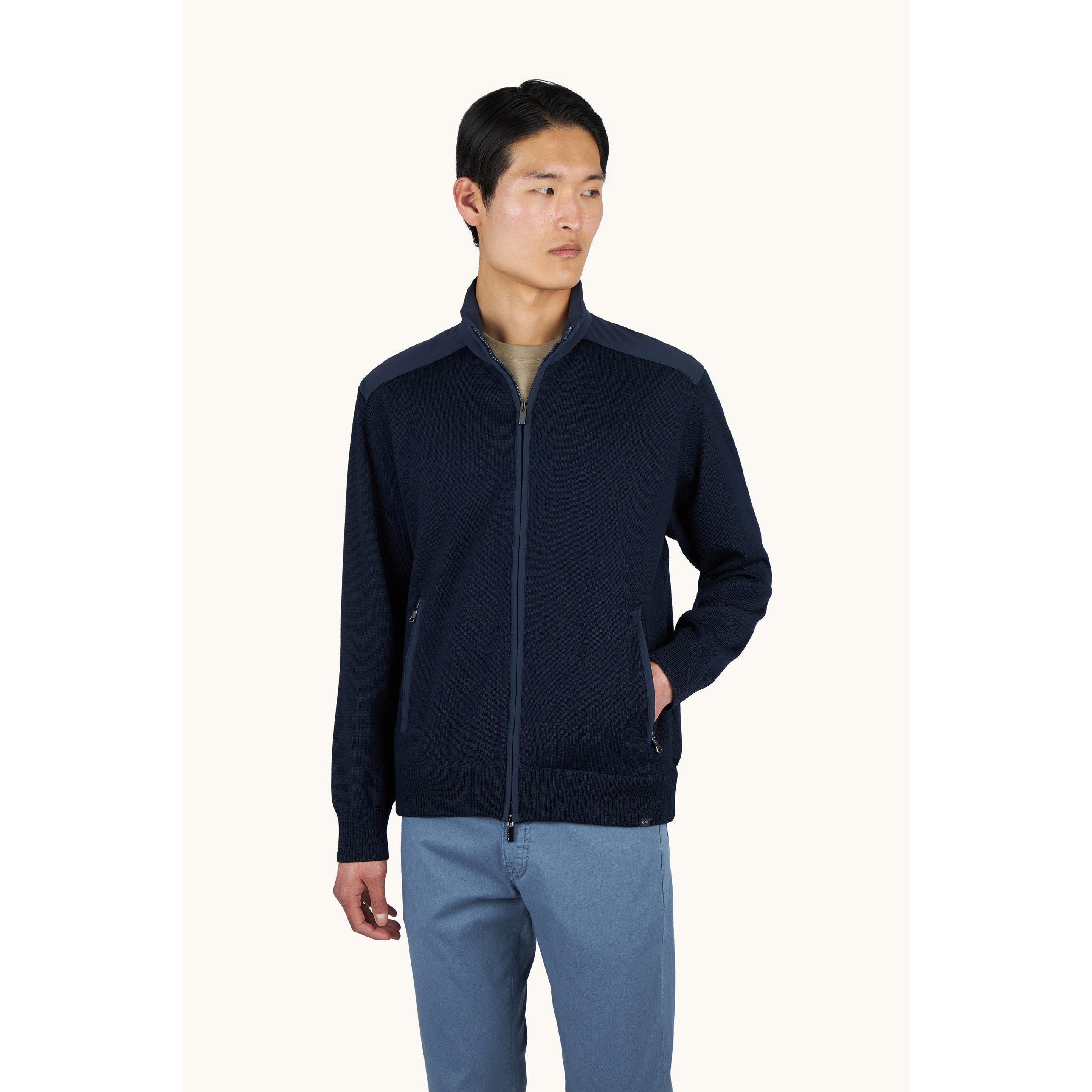 Marineblauw - Paul And Shark - P+S Wool Knt Full Zp Sn64 - 3