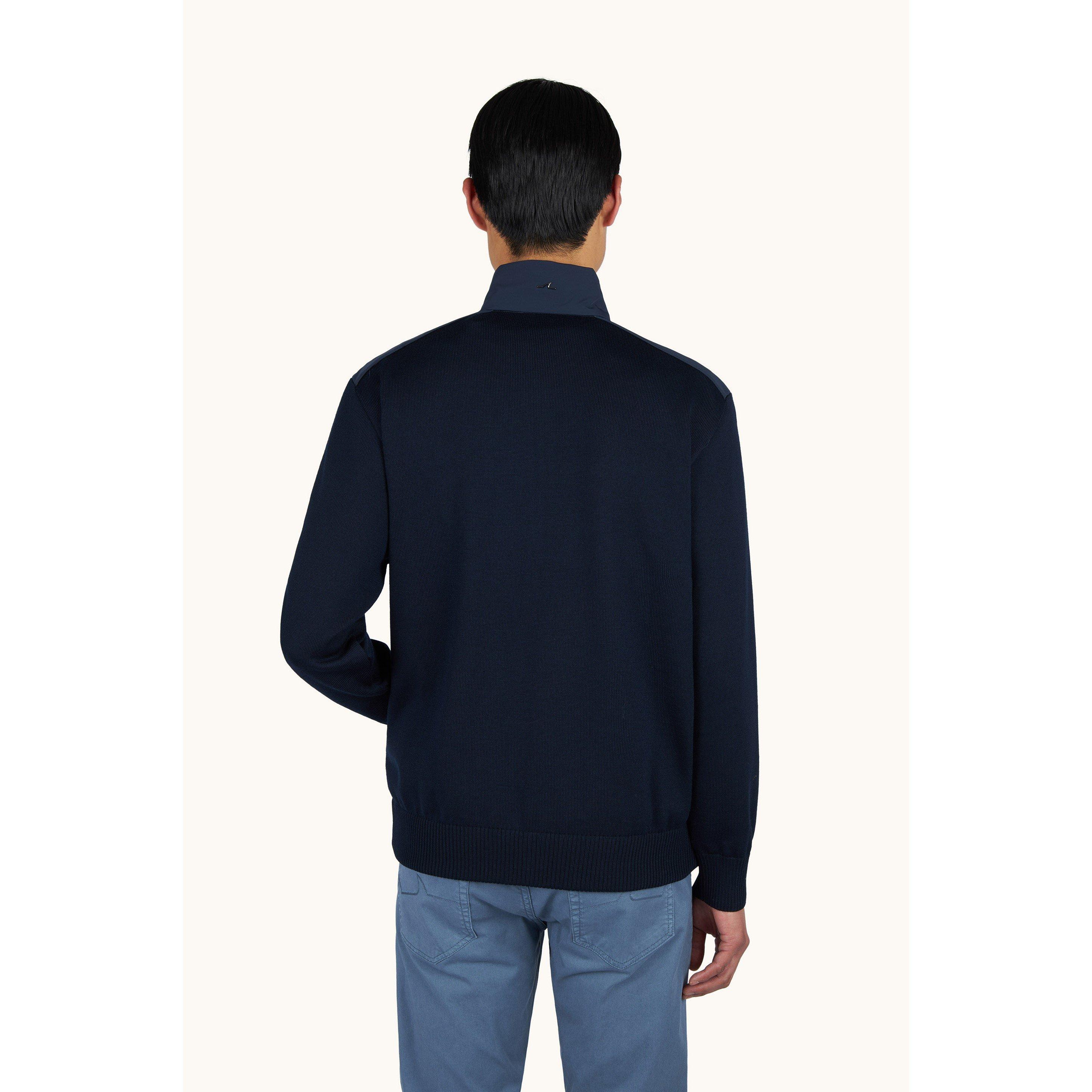 Marineblauw - Paul And Shark - P+S Wool Knt Full Zp Sn64 - 4