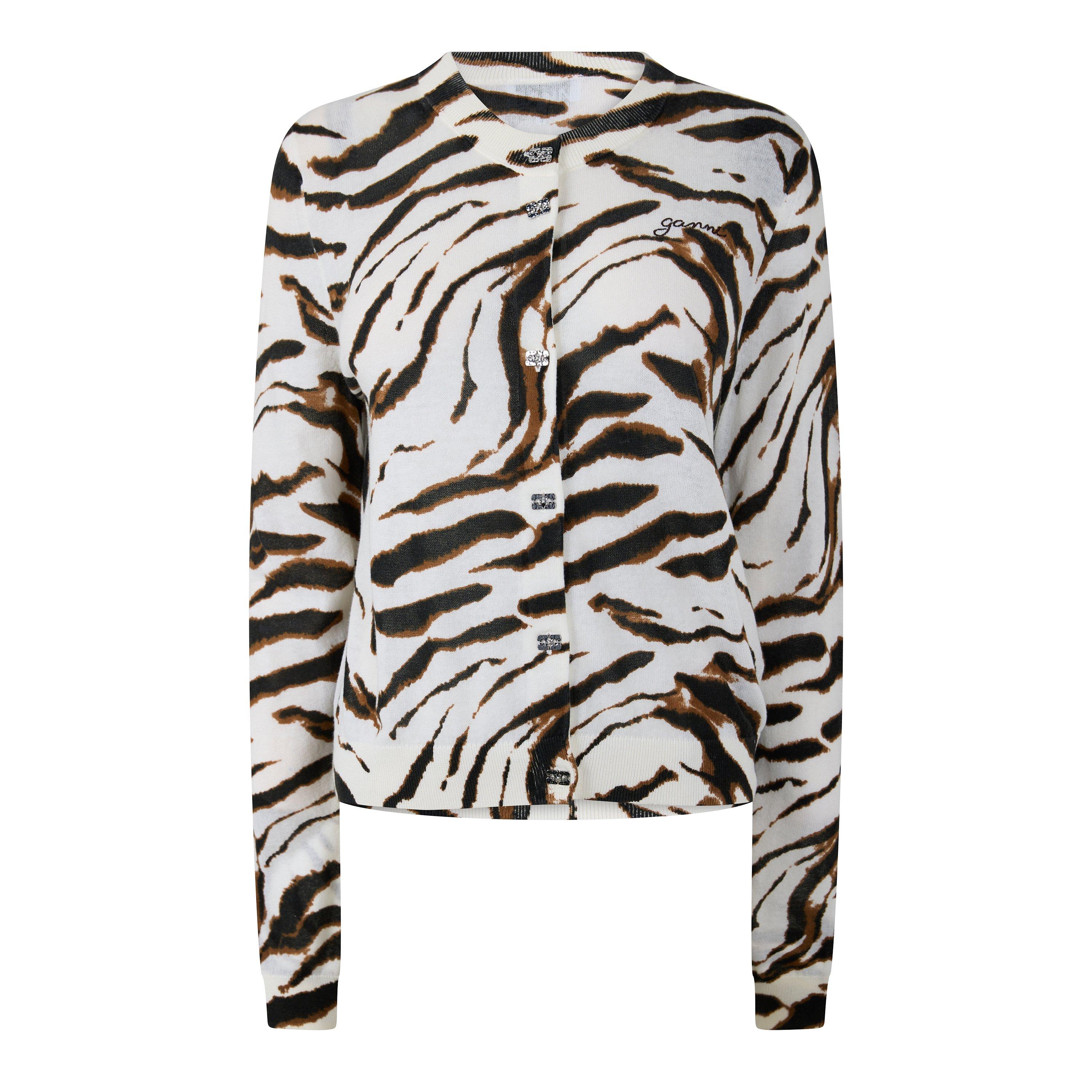 Cream - Ganni - Women's Cotton Cardigan - 1
