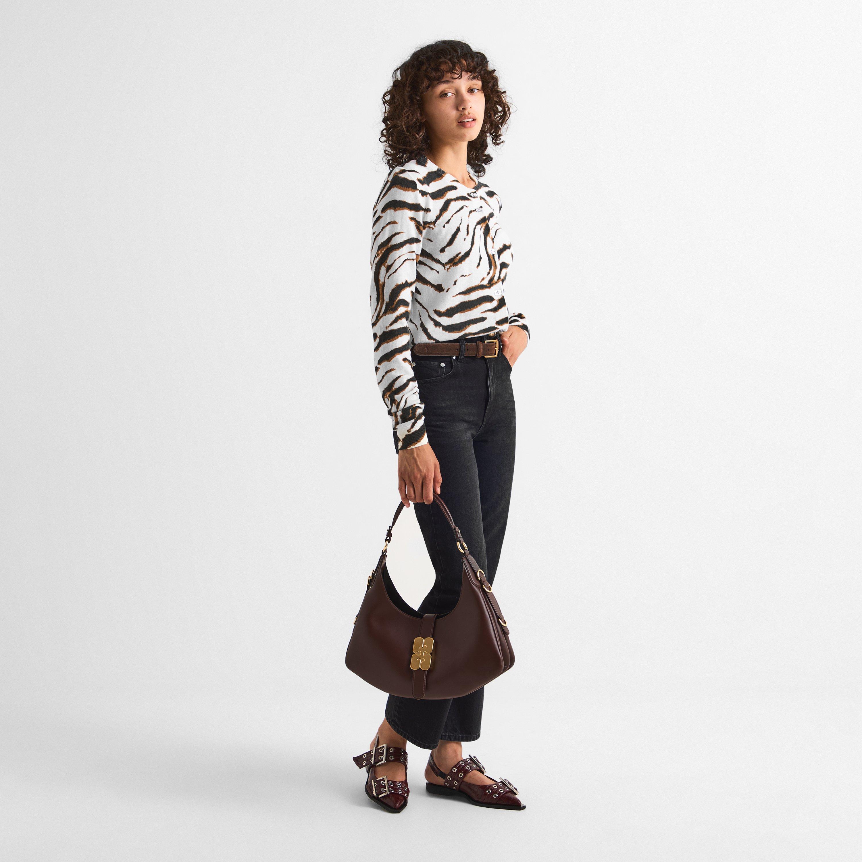 Cream - Ganni - Women's Cotton Cardigan - 6