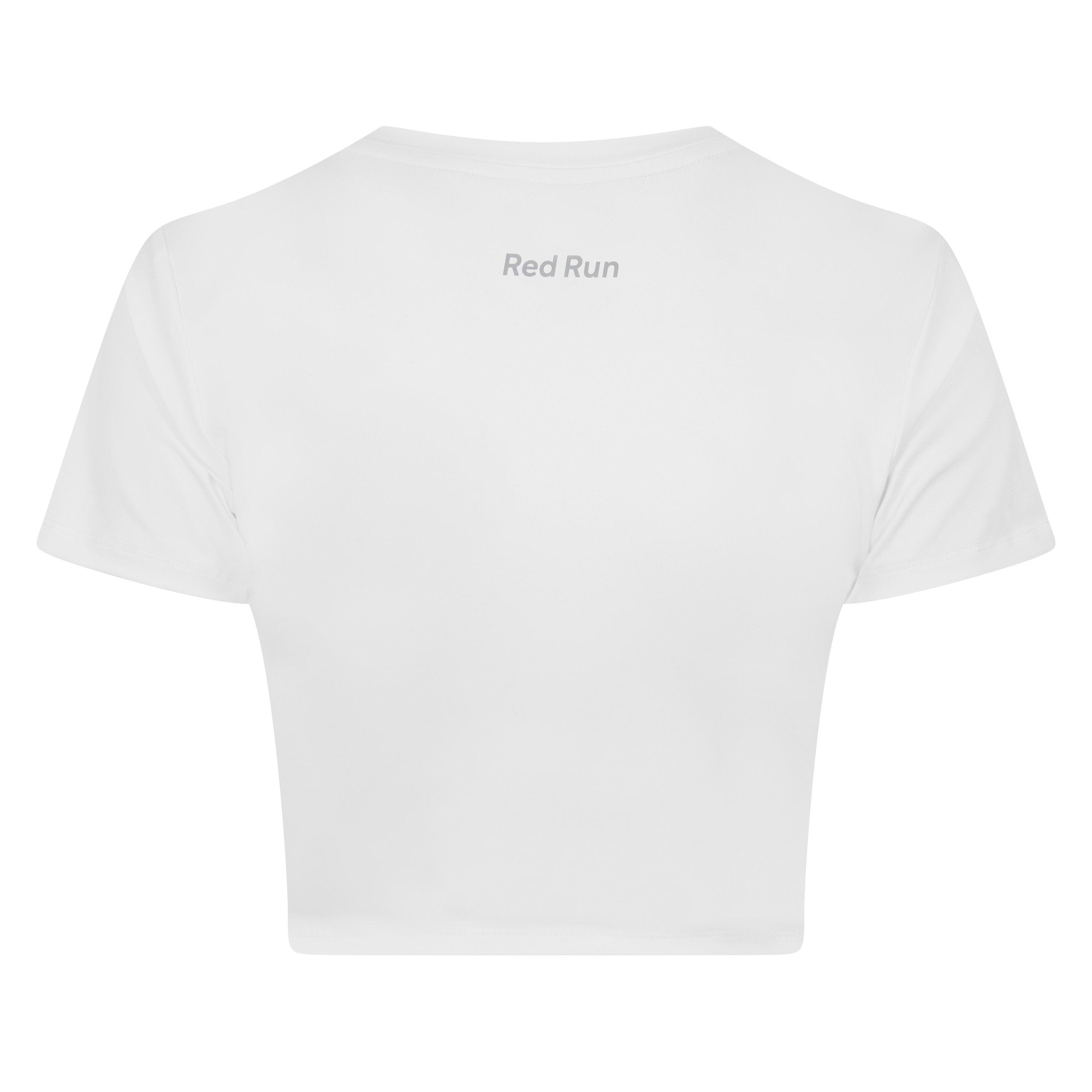 White - Red Run - Womens Baby Tee - 2