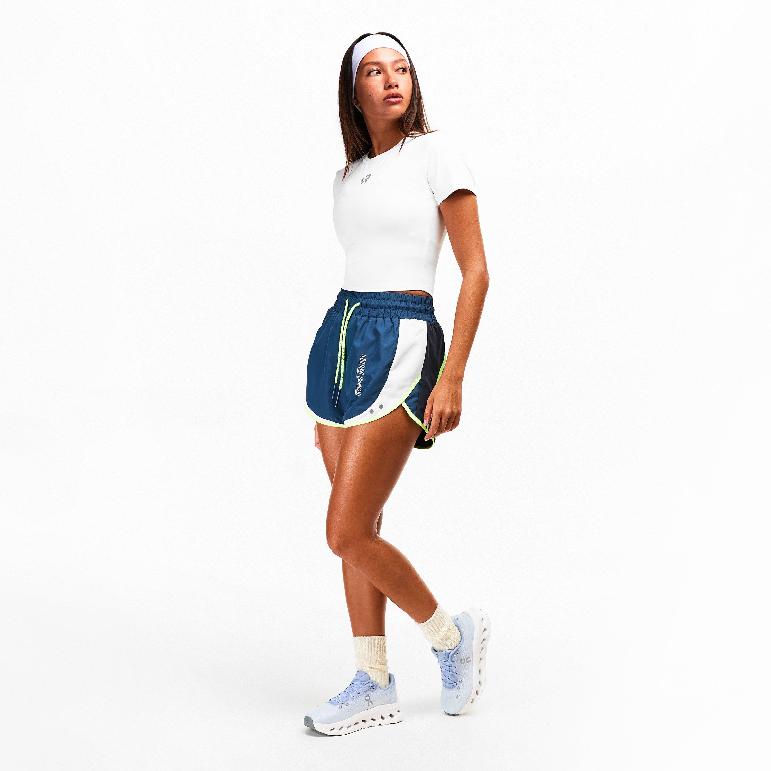 White - Red Run - Womens Baby Tee - 6