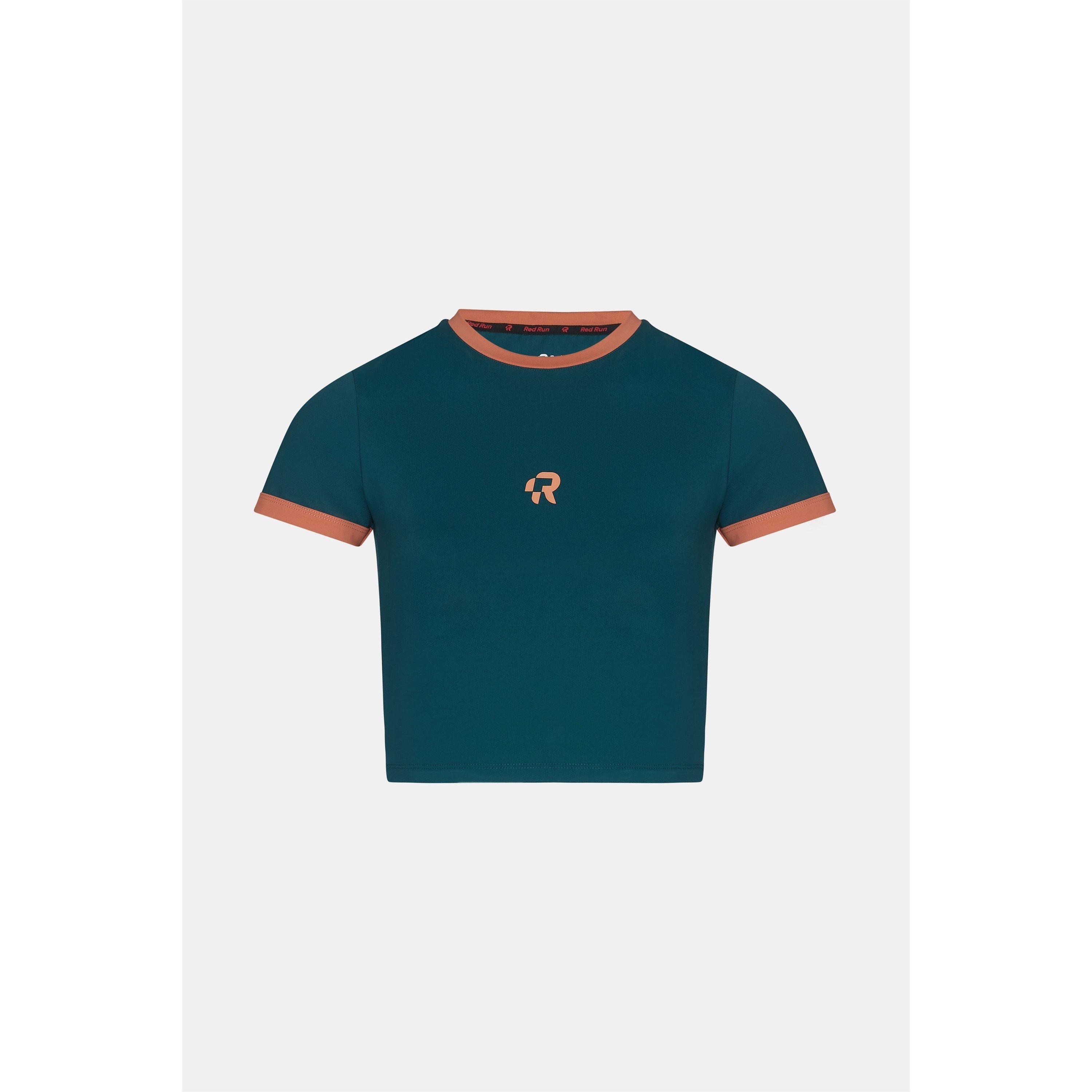 Red Run Women's Baby Tee - Green - 8 (XS)