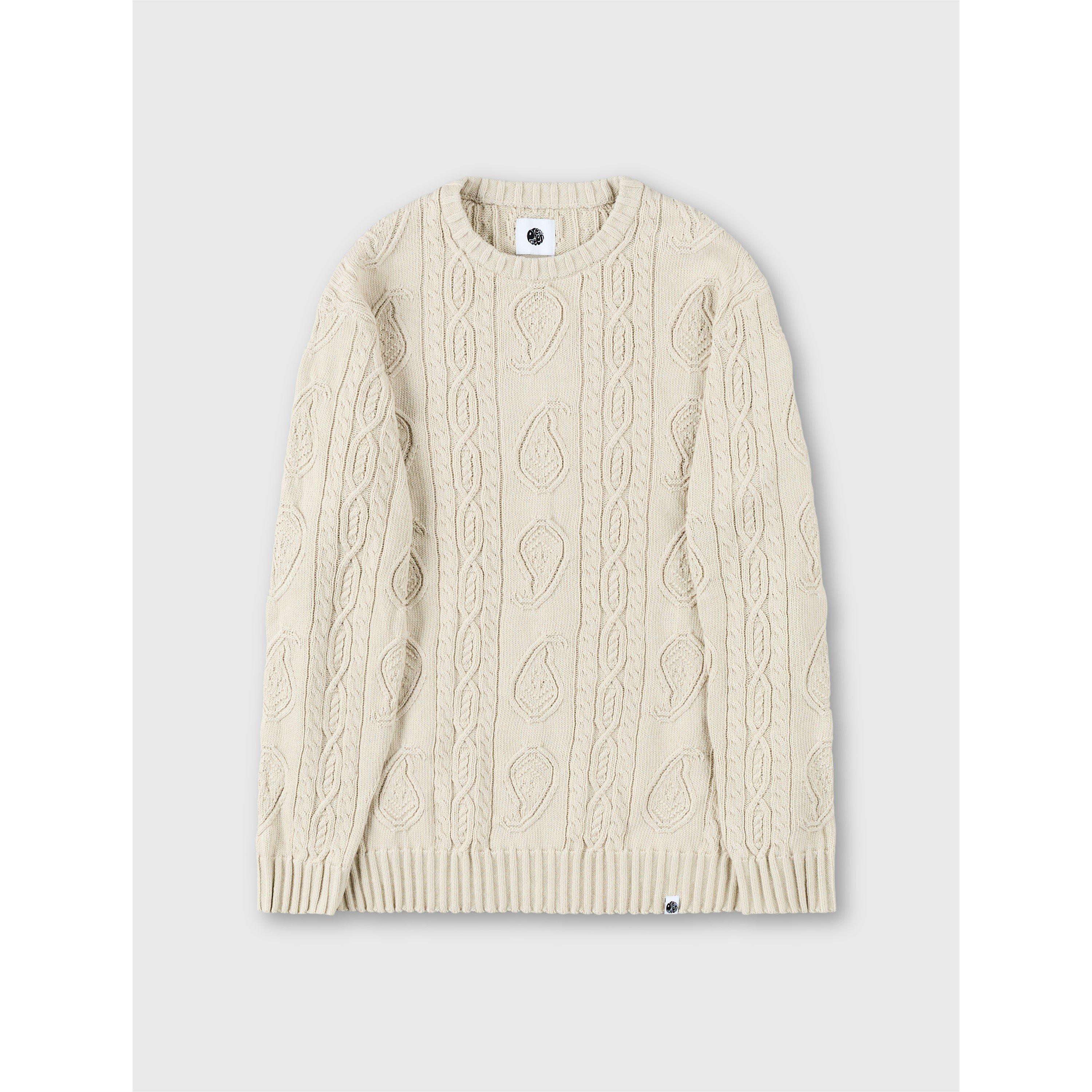 Pretty Green Men's Marylebone Cable Knit Jumper - Grey - Medium